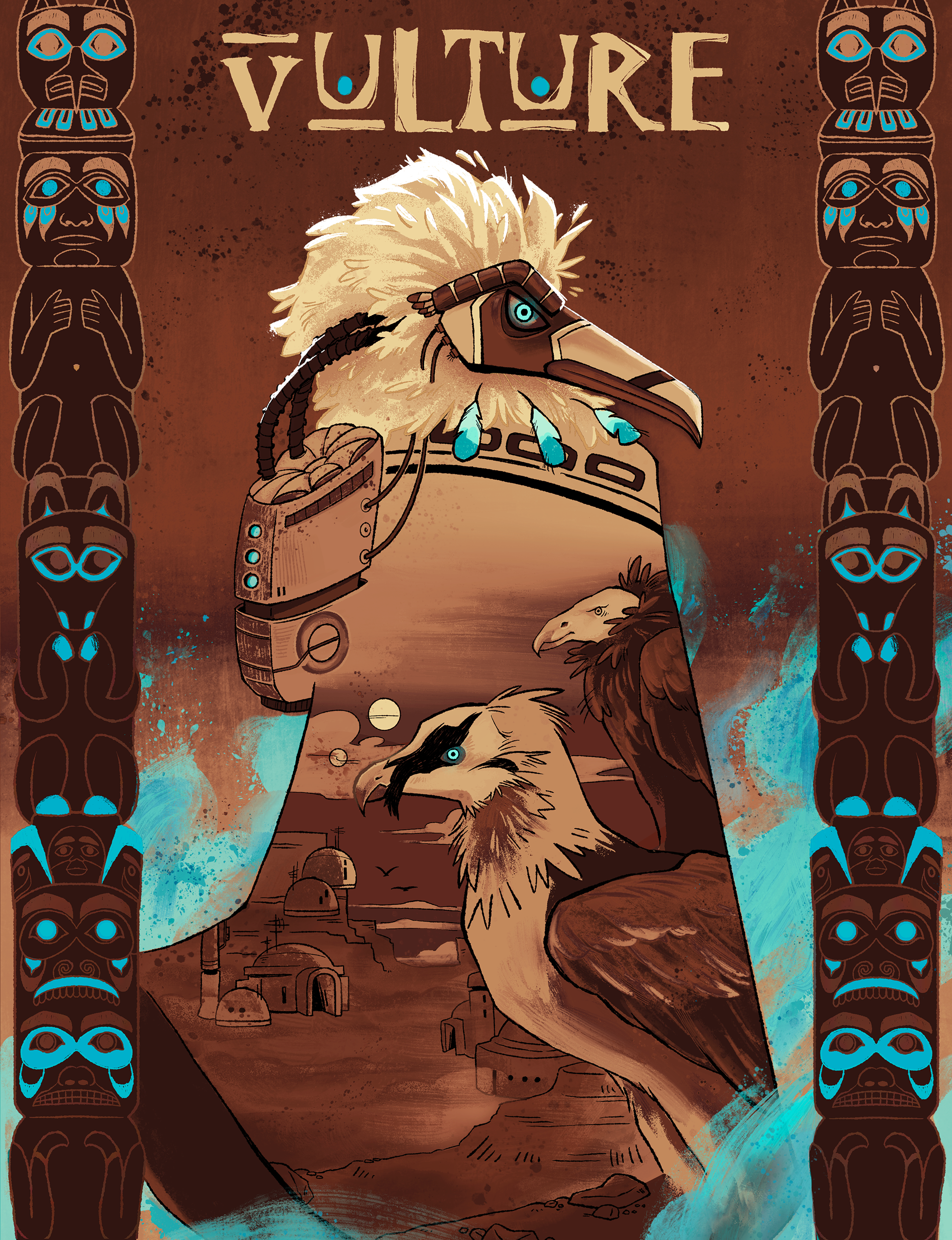 "The Vulture" - Digital Illustration - 2025