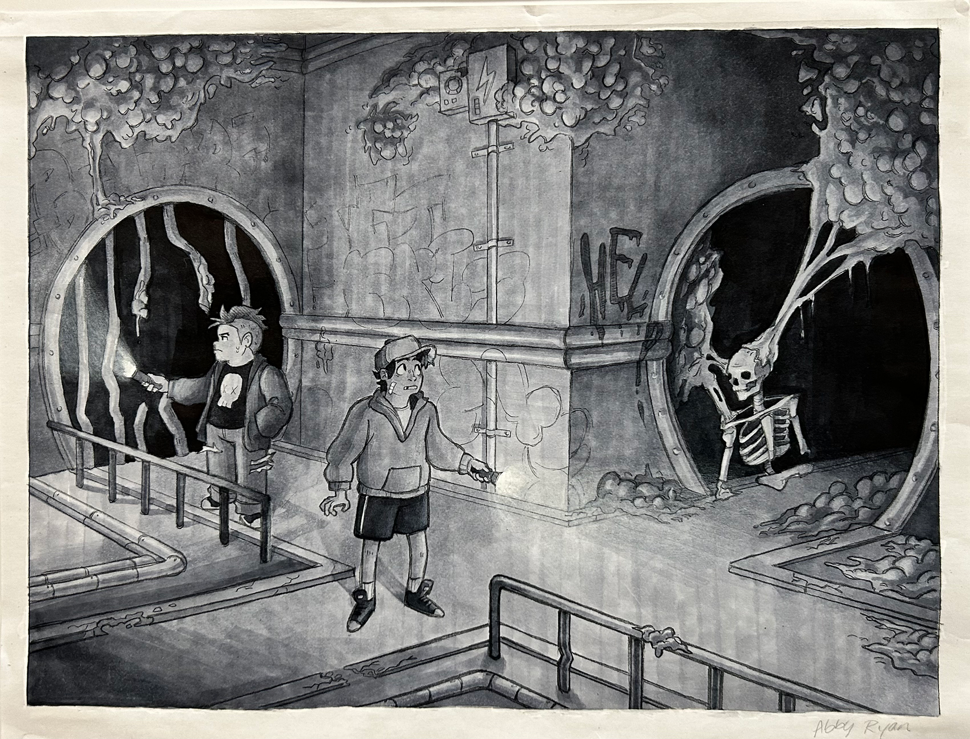"Sewer Rats" - Marker & Paper Illustration - 2024