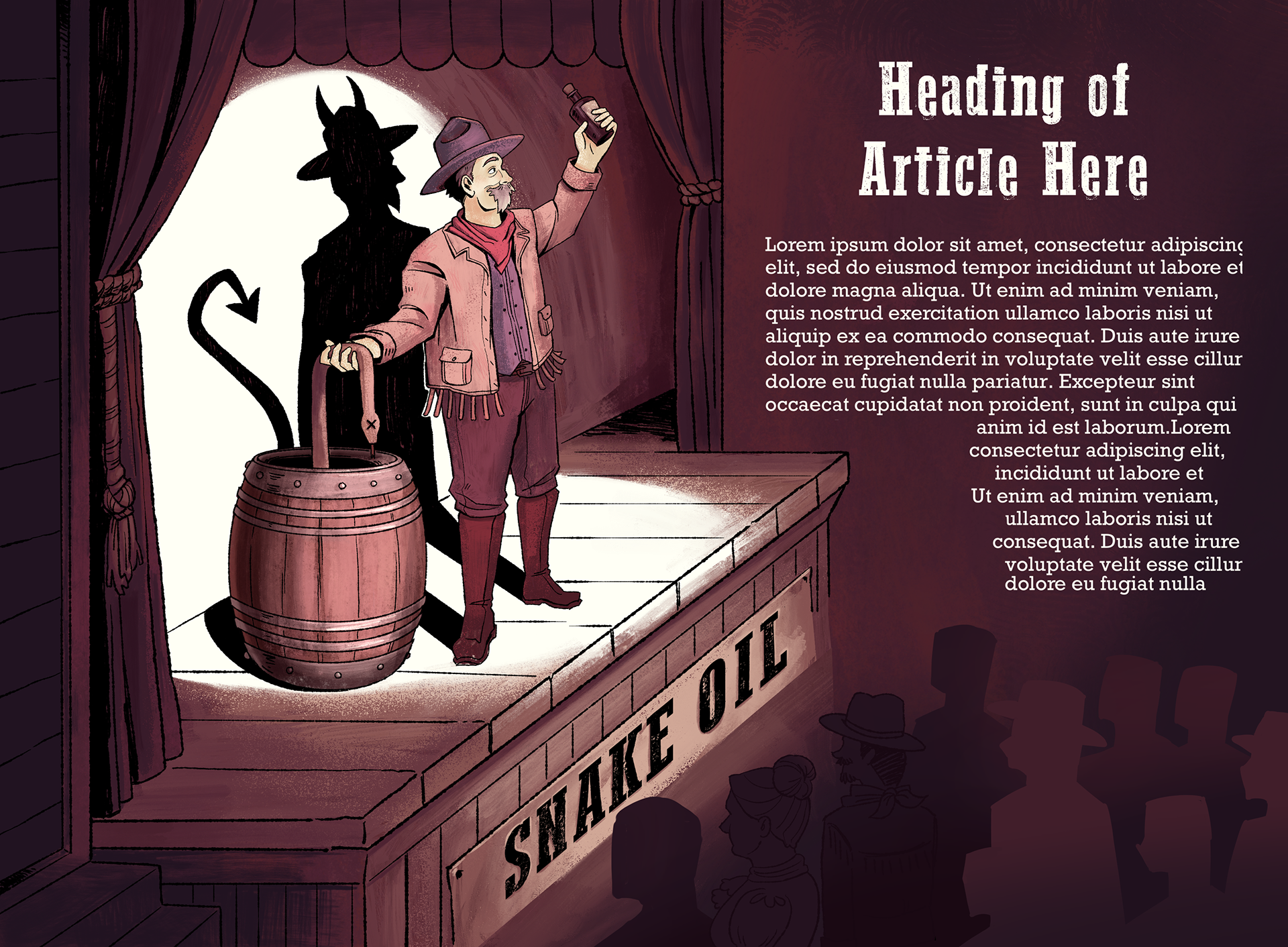"The History of Snake Oil" - Digital Article Interior - 2025