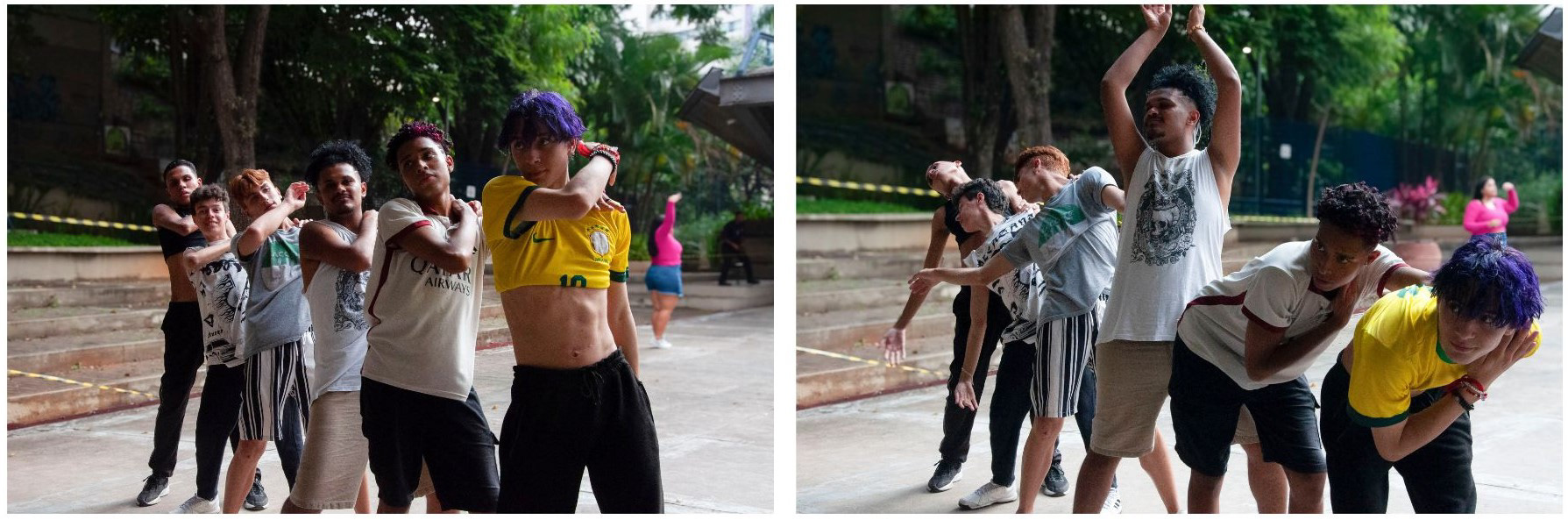 Para mais precisão nas formações, cada um deles representa uma integrante do “Twice” em posições definidas durante a coreografia de “Fancy”. Foto: Natália Perez.