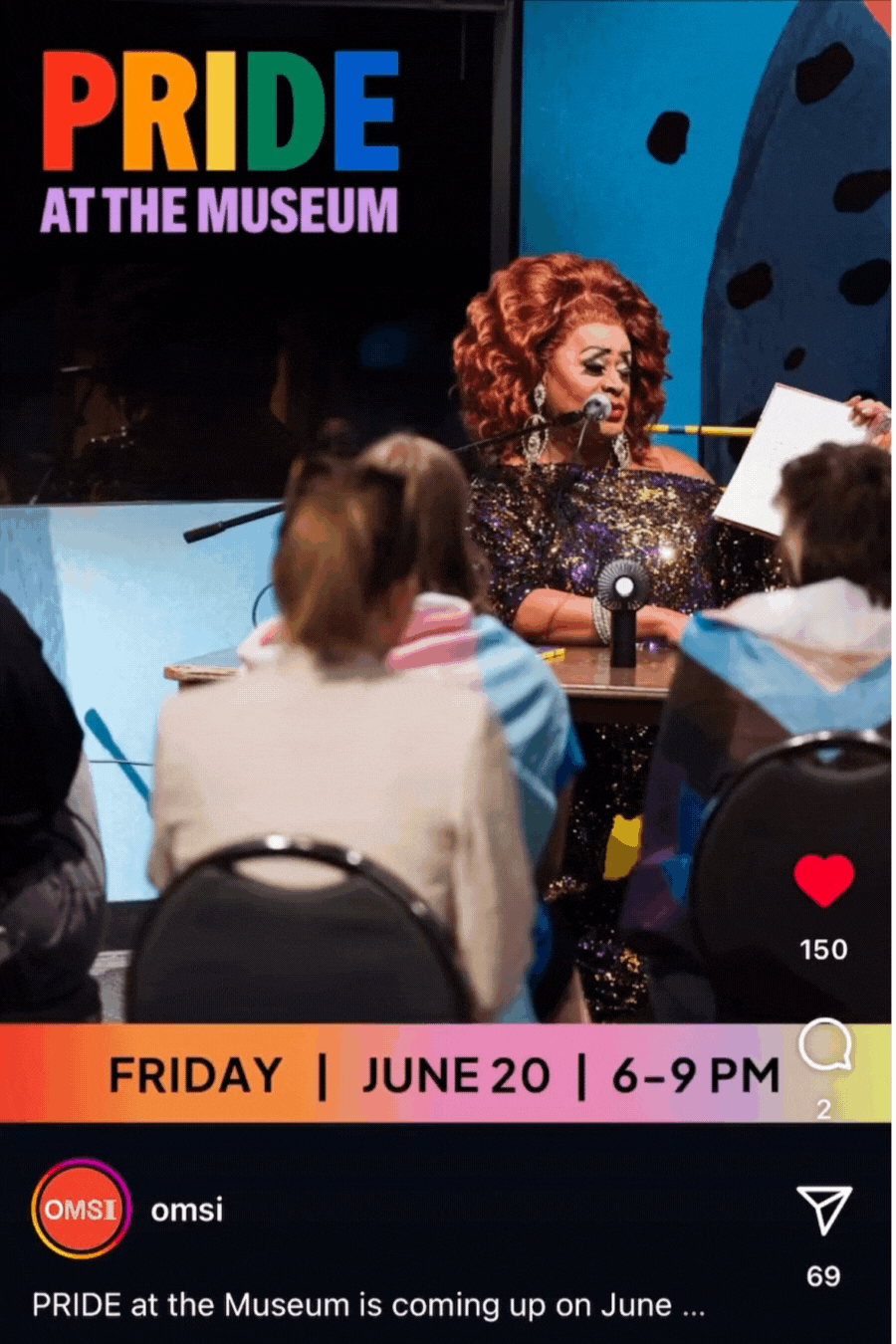 Instagram post used for event promotion