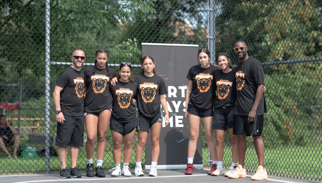 The APM Black Panthers at The Crown basketball tournament.