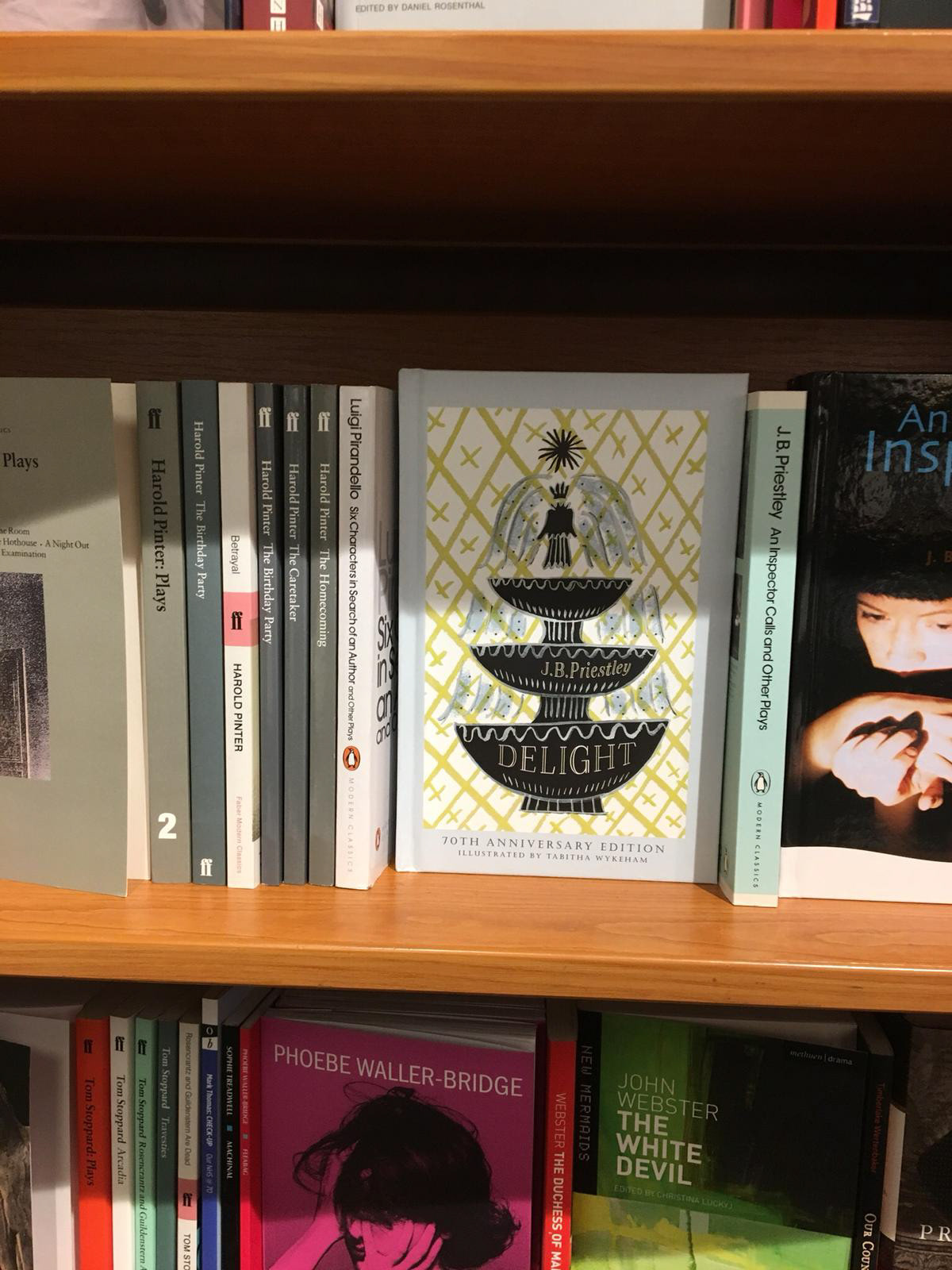 "Delight" on the shelves of Waterstones in the King's Road