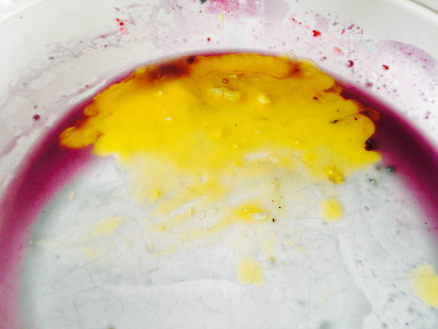 eggs and berry juice