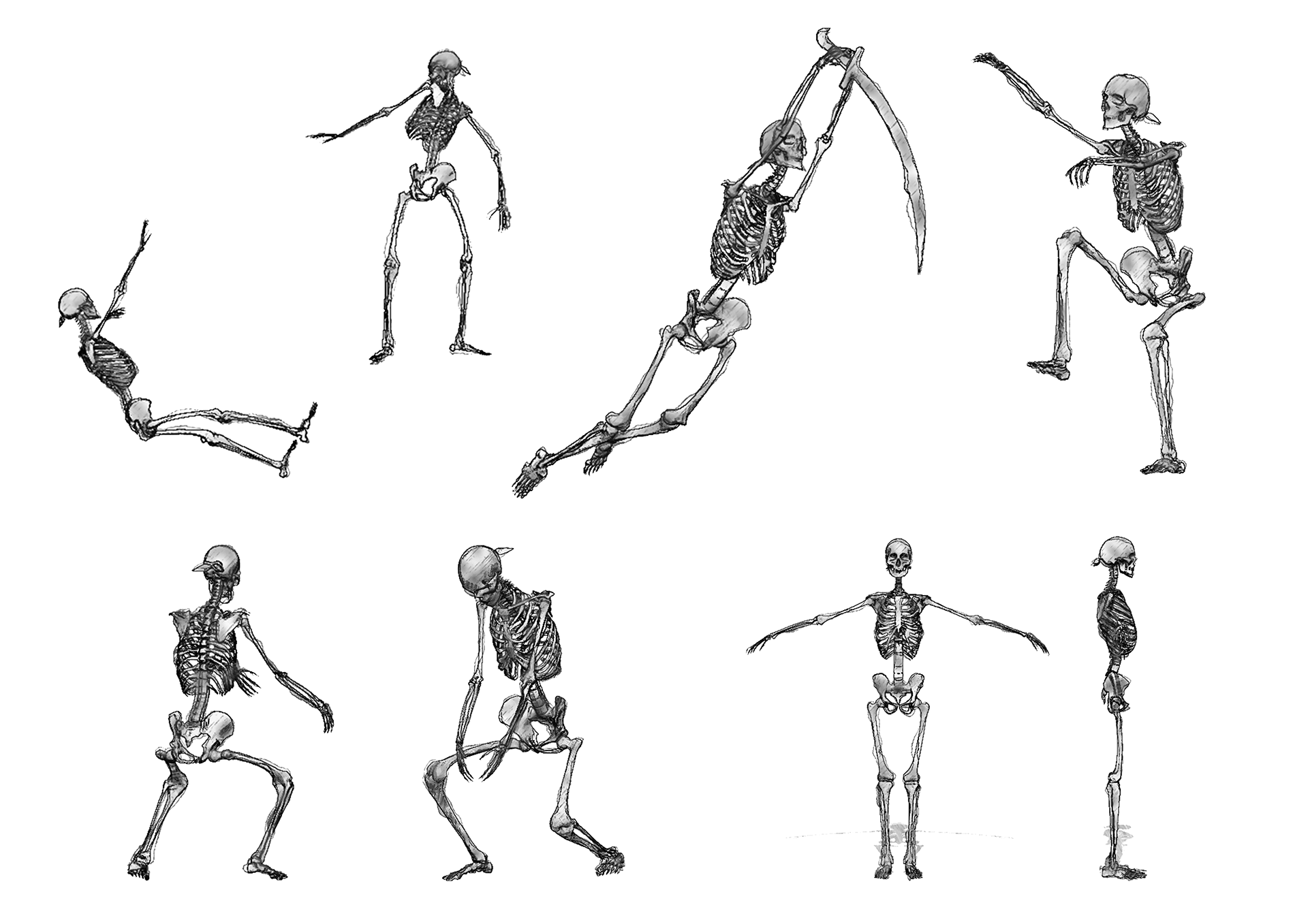 Pencil Ink Sketch Render 【 Member of the Skeleton 】
