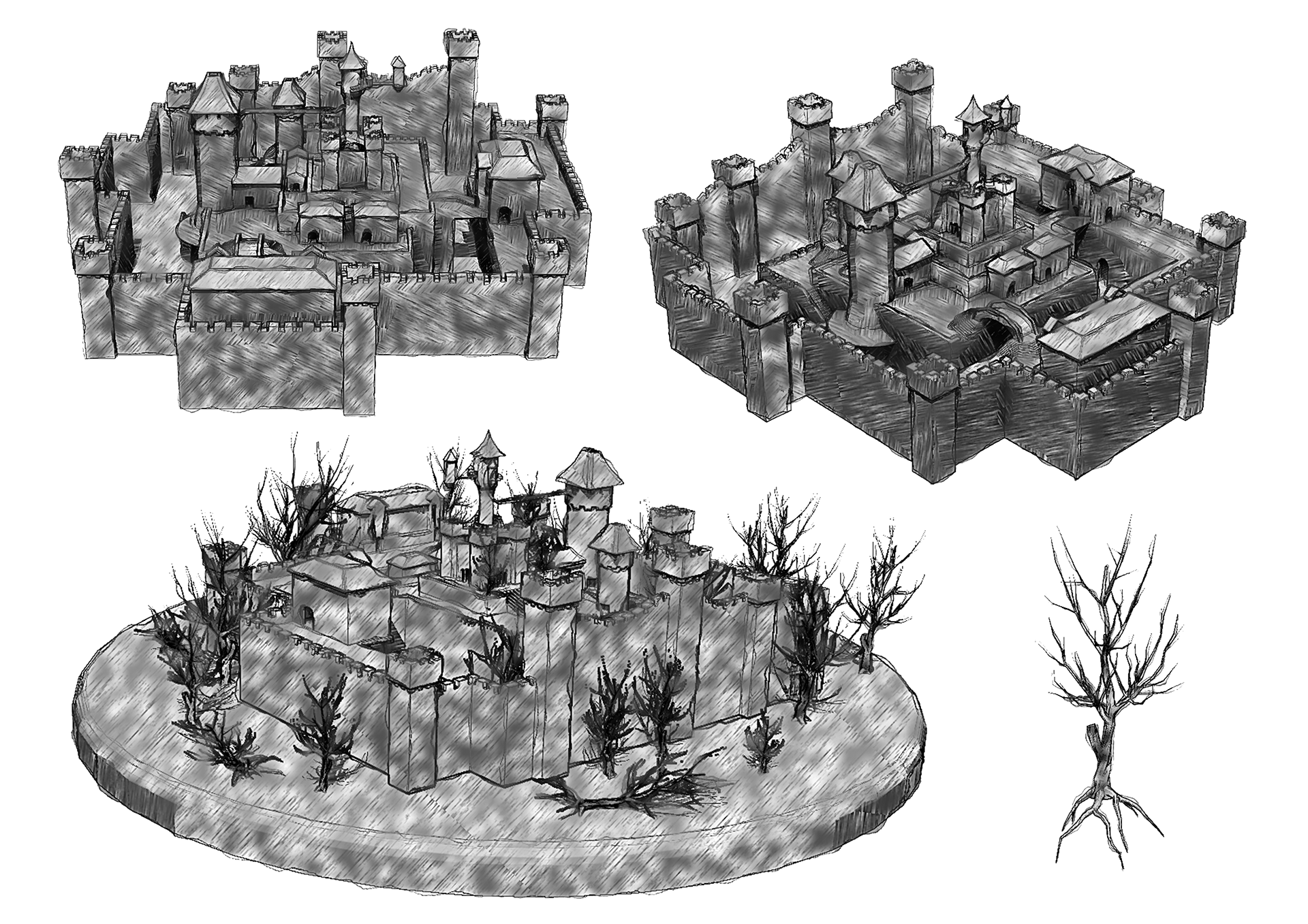 Pencil Ink Sketch Render