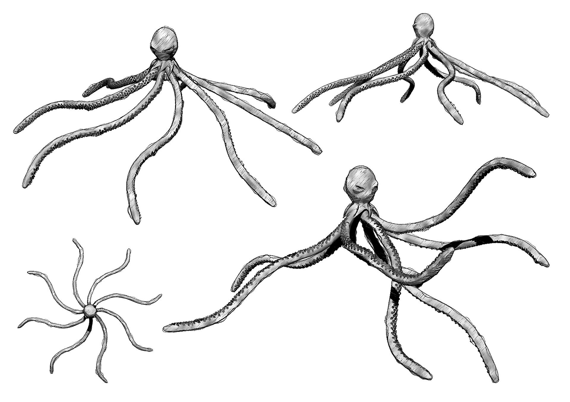 Pencil Ink Sketch Render 【 Kraken 】