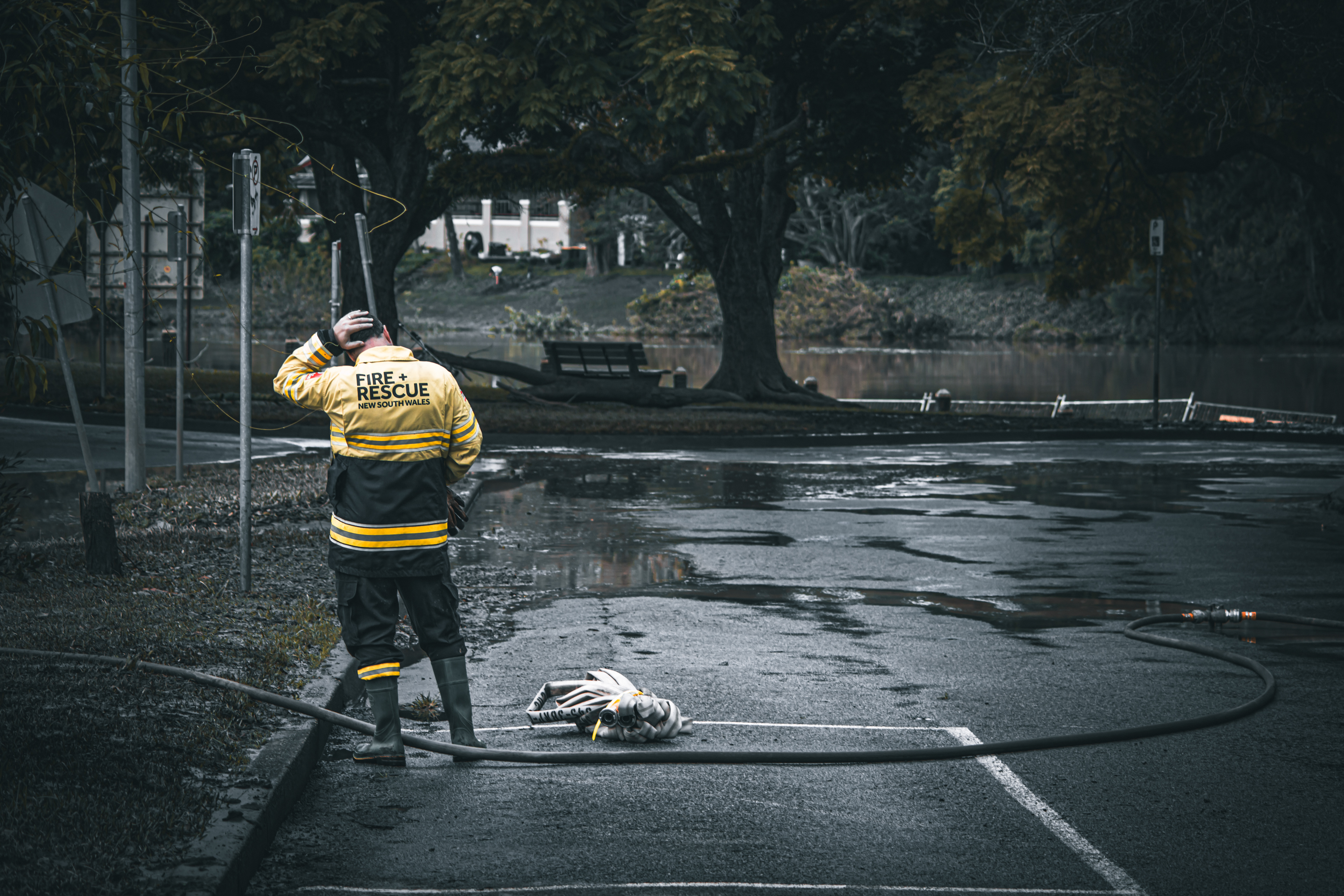 Kempsey RFS Member Gavin during Mid North Coast Floods 2025 clean up. 