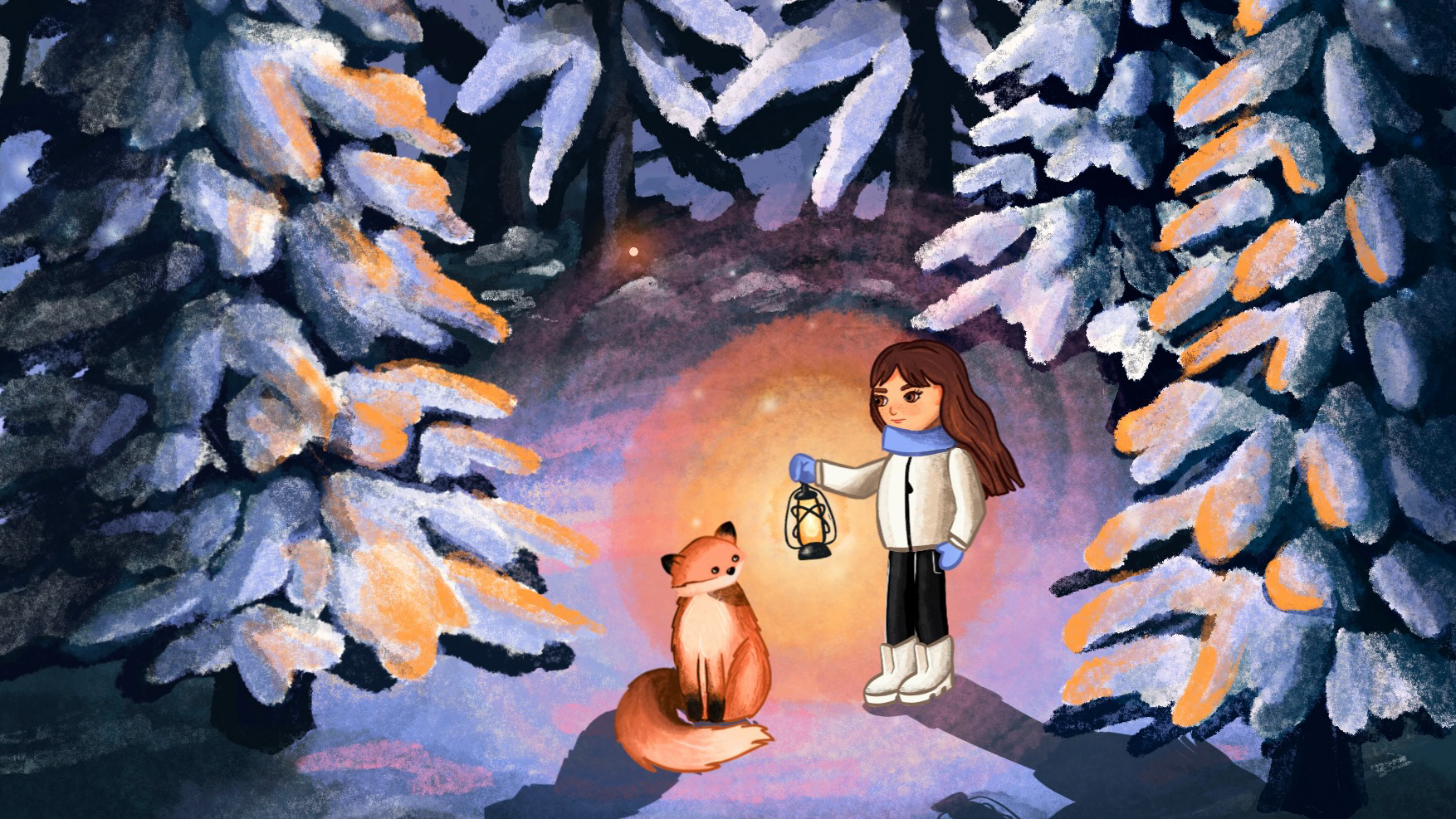 Animation Winterwald - fertige Grafik