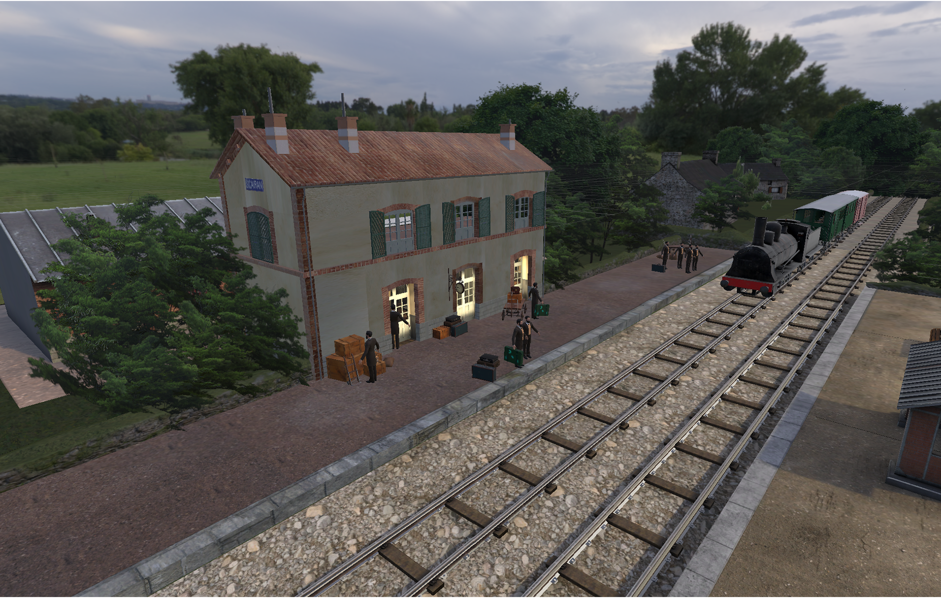 Vue extérieure de la Gare de Scairan