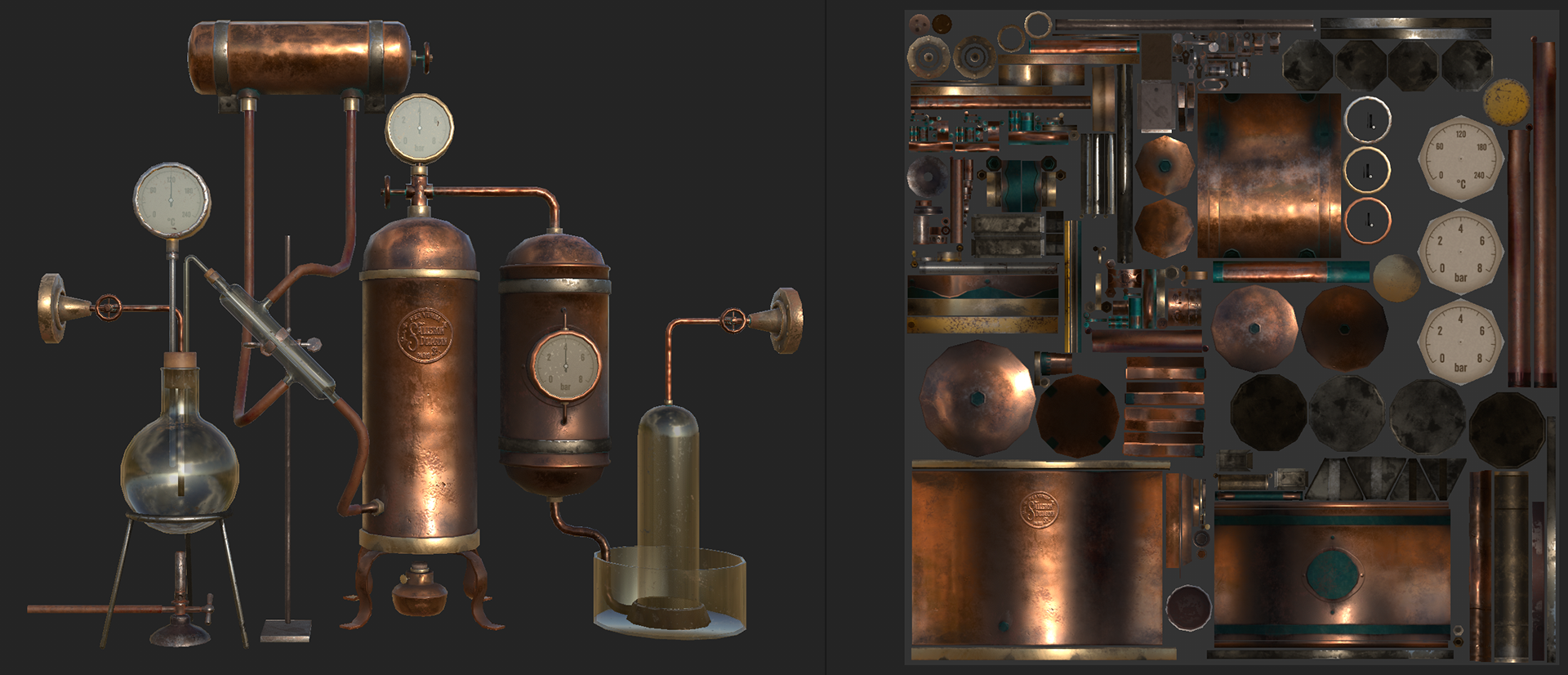 Texture du montage de chimie