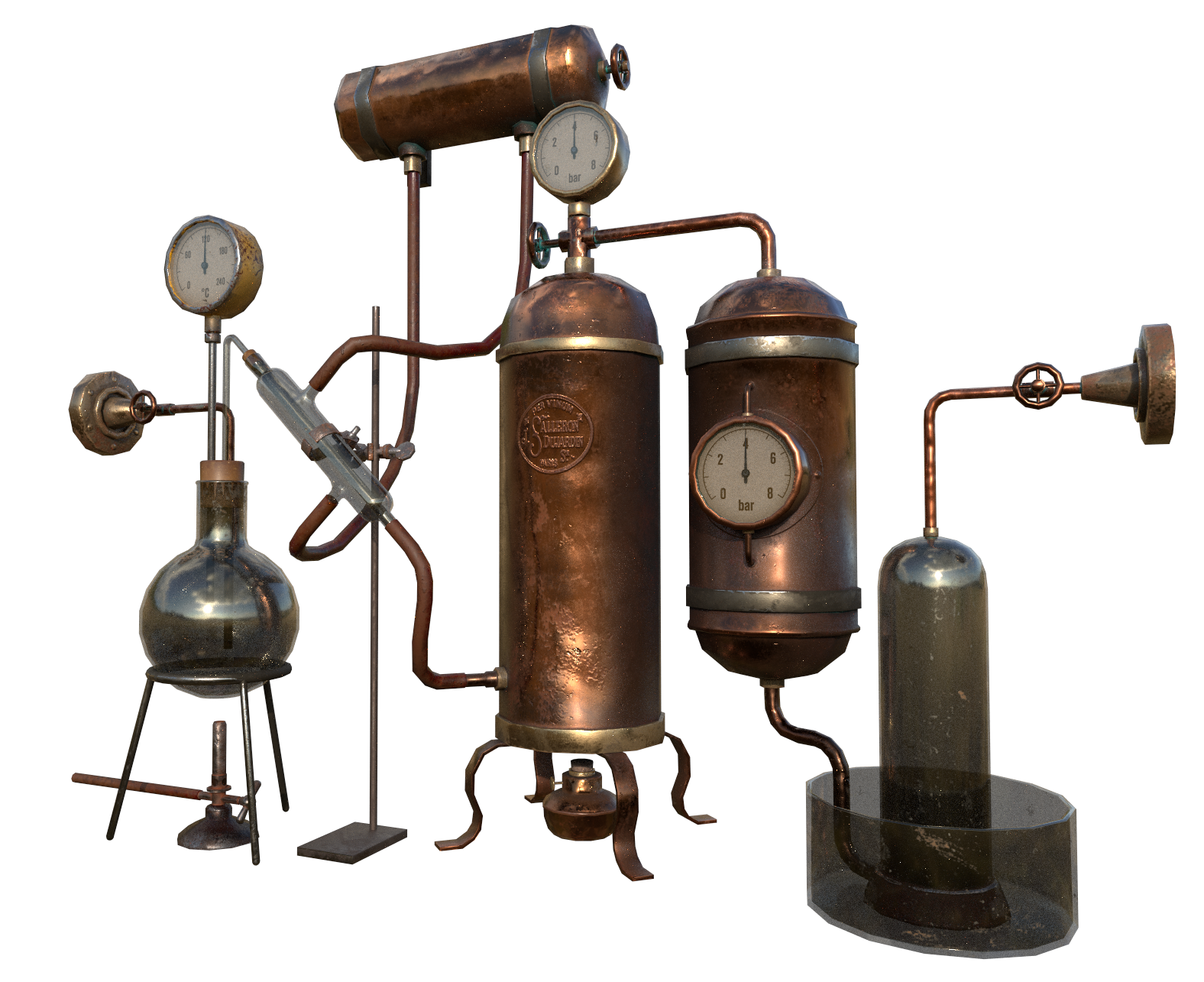 Montage de chimie en 3D