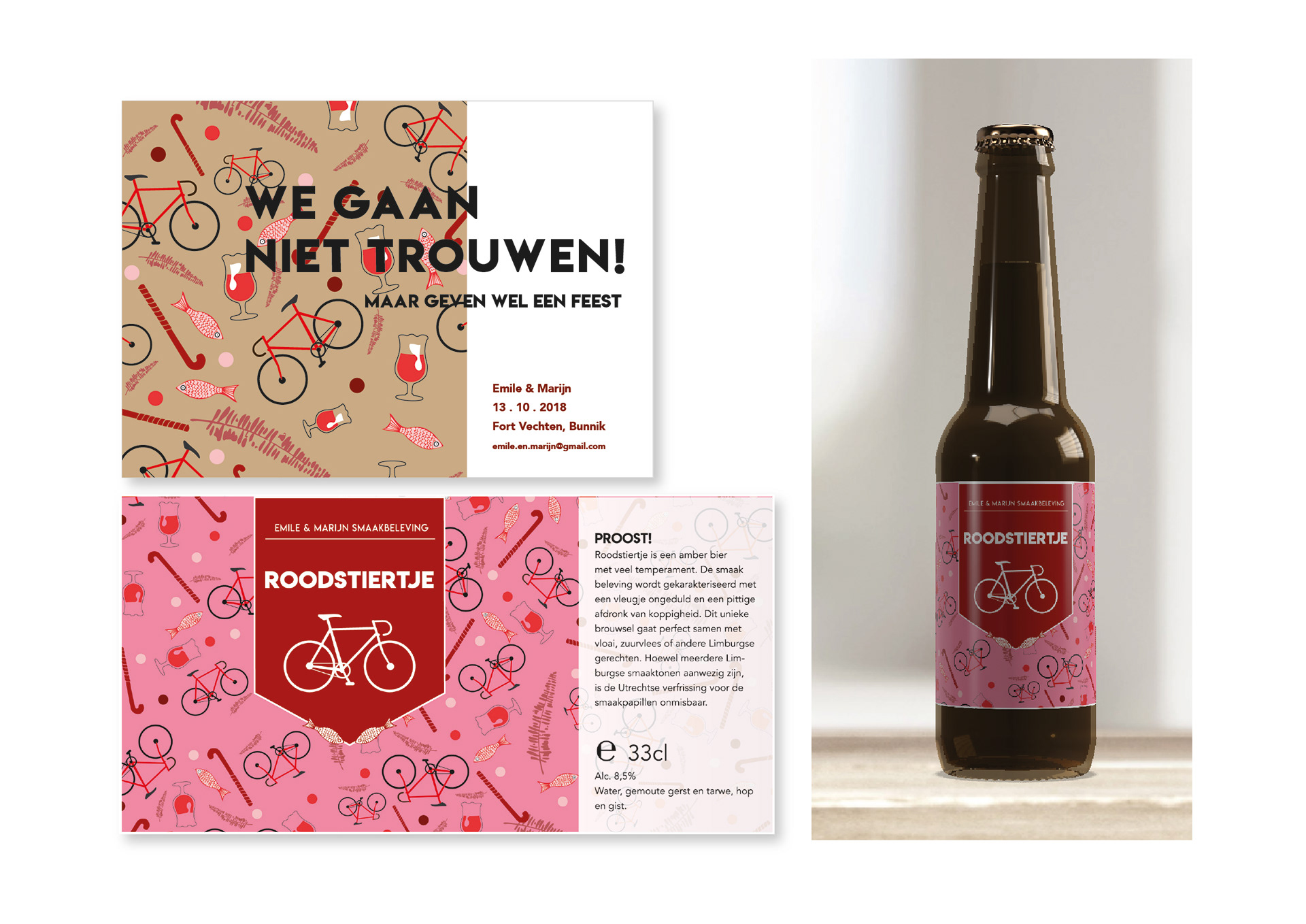 Safe the date en bierlabel