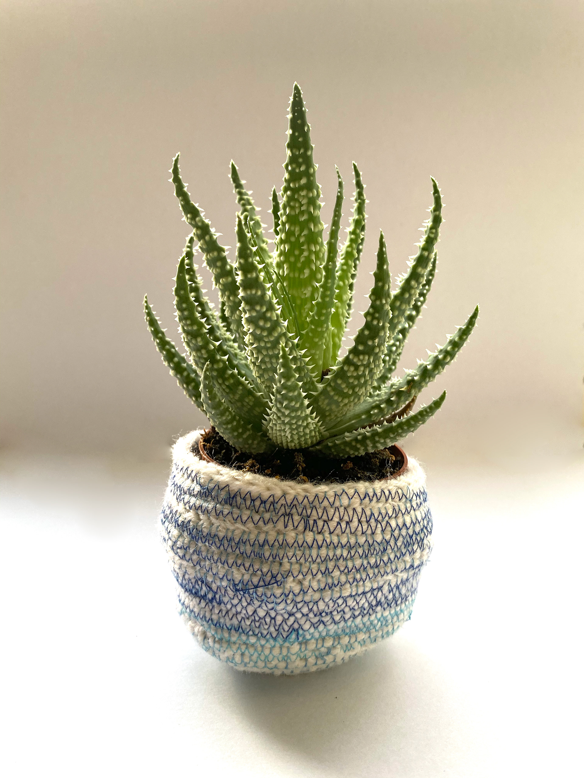 KnititUp bloempot blauw