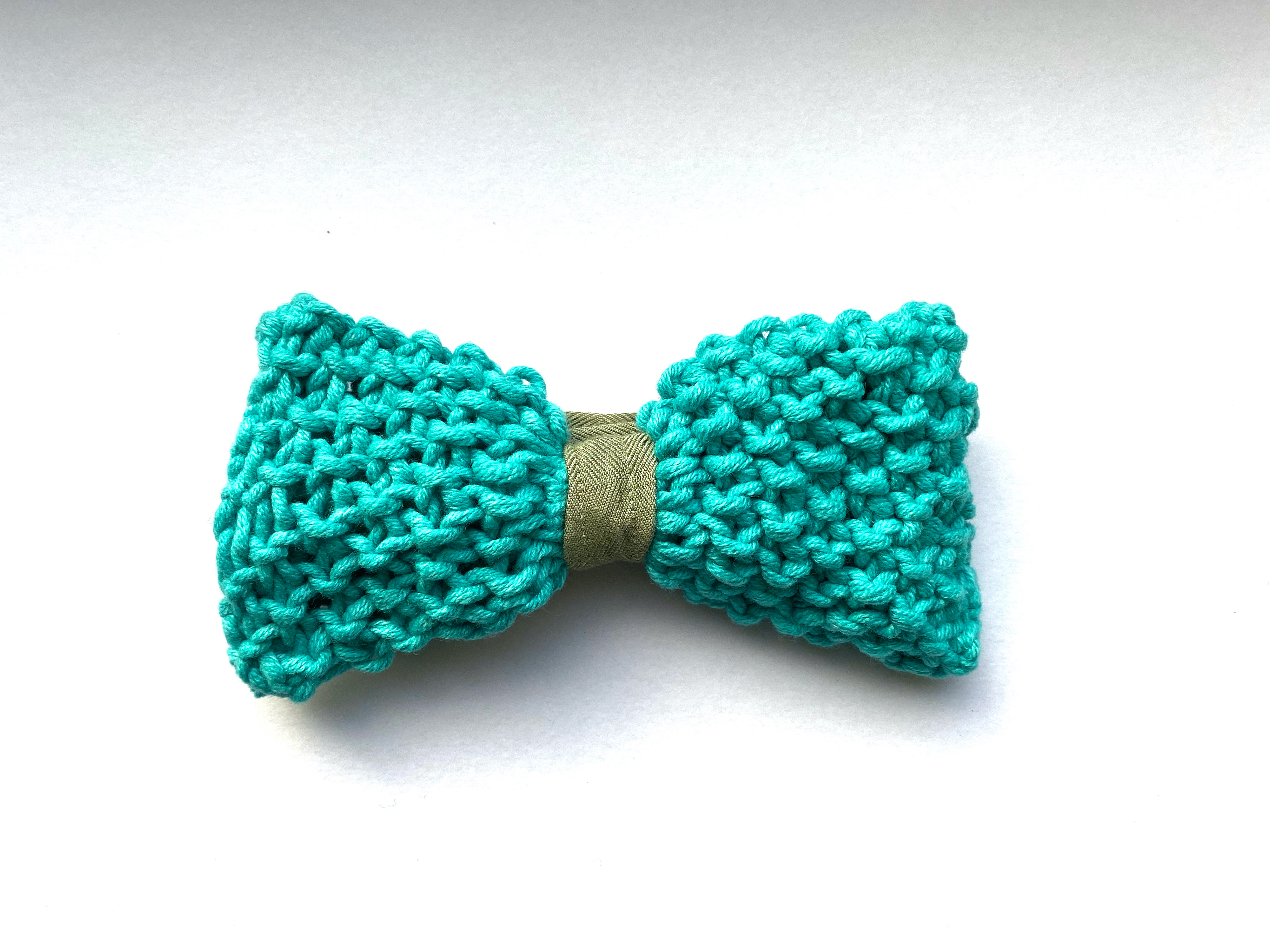 KnititUp vlinderdas groen gerstekorrel