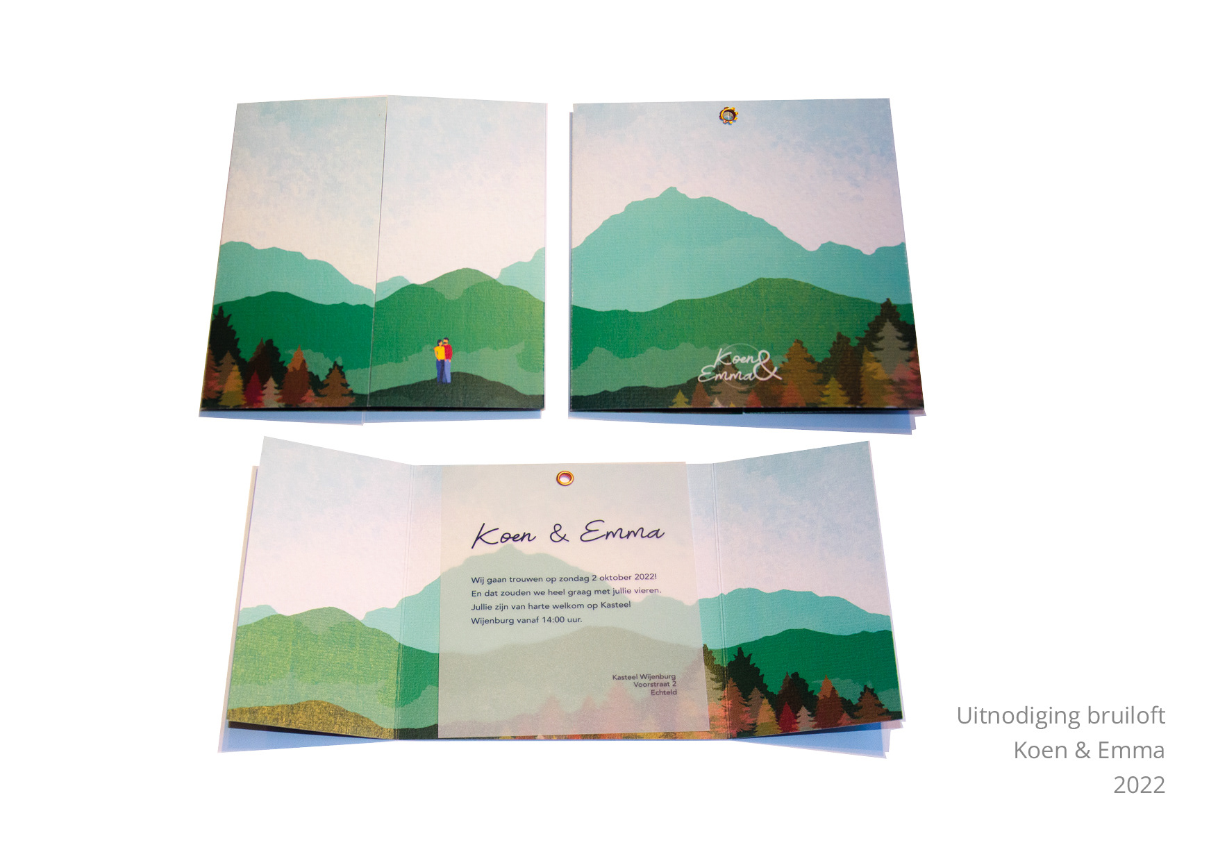 Uitnodiging bruiloft Koen & Emma