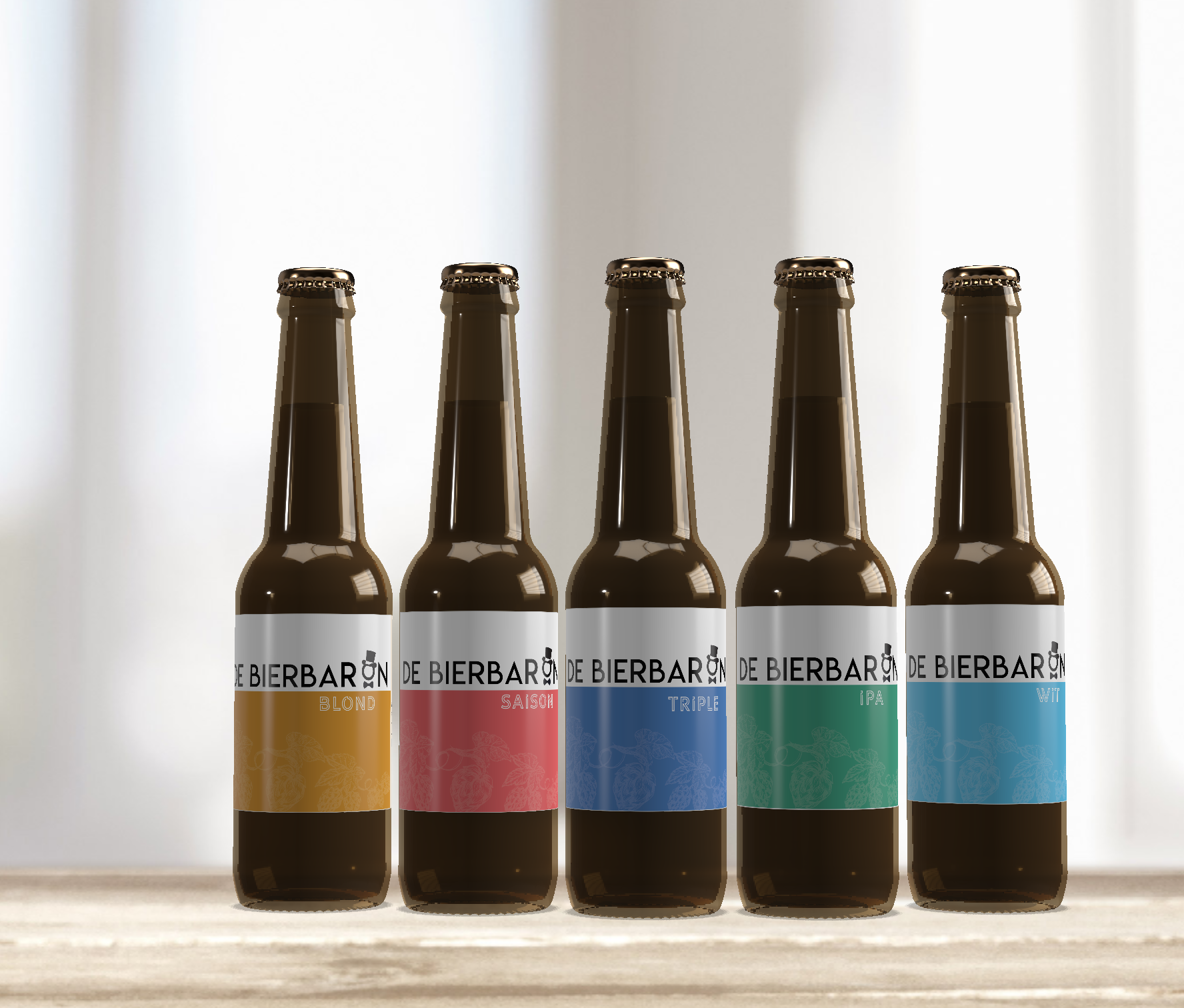 De BierbaRON bierlabels 3D