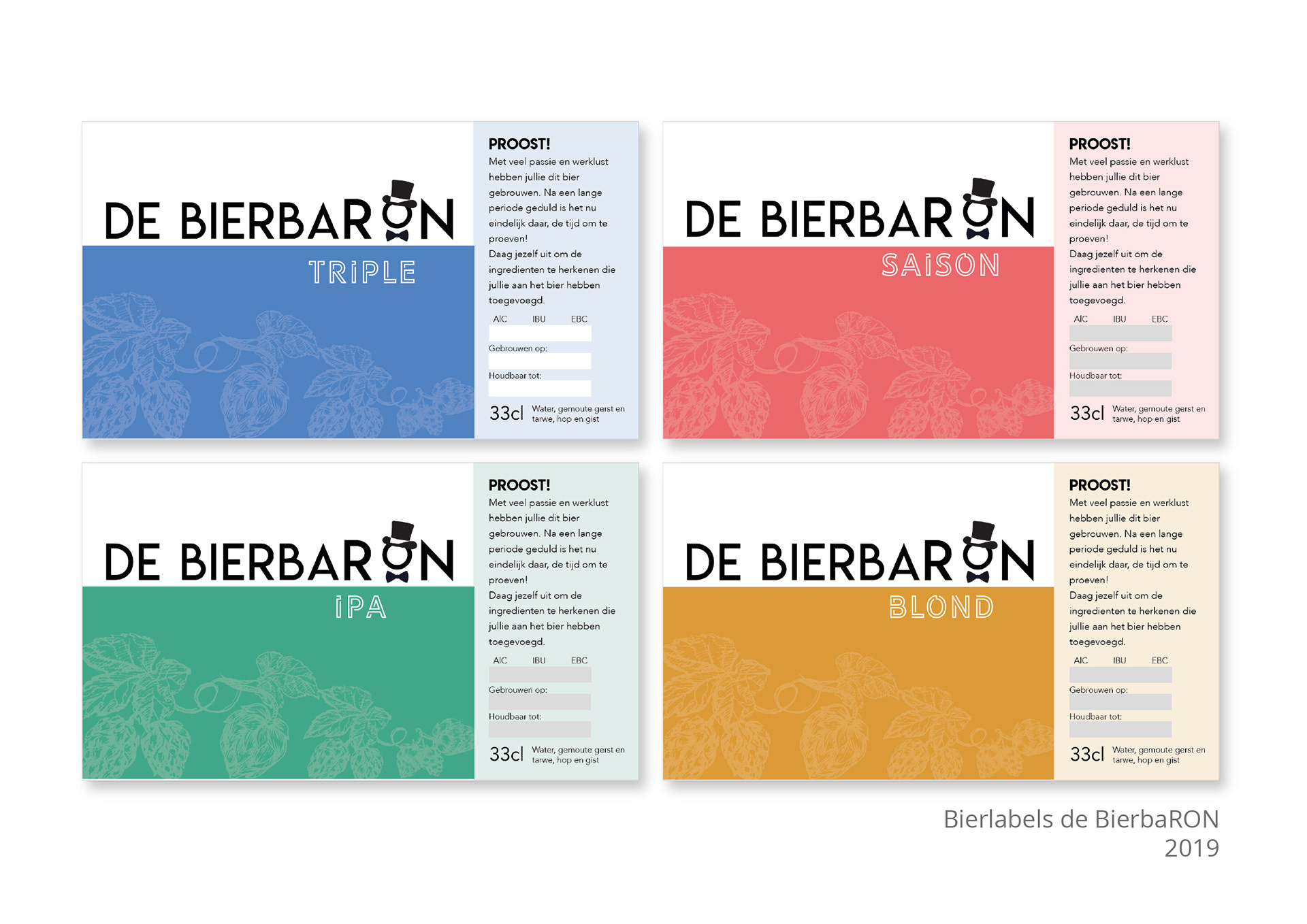 De BierbaRON bierlabels