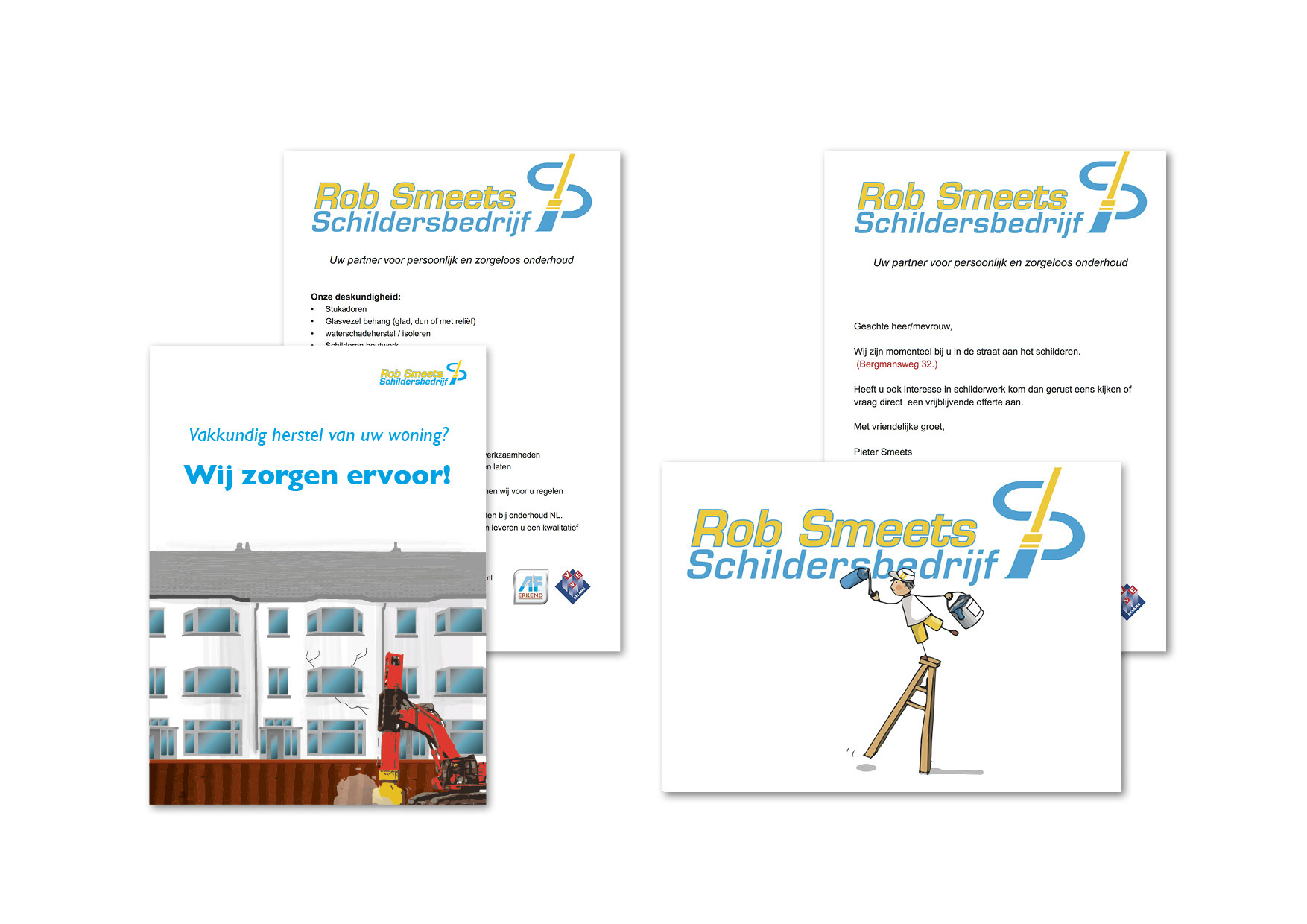 Flyers schilderbedrijf Rob Smeets