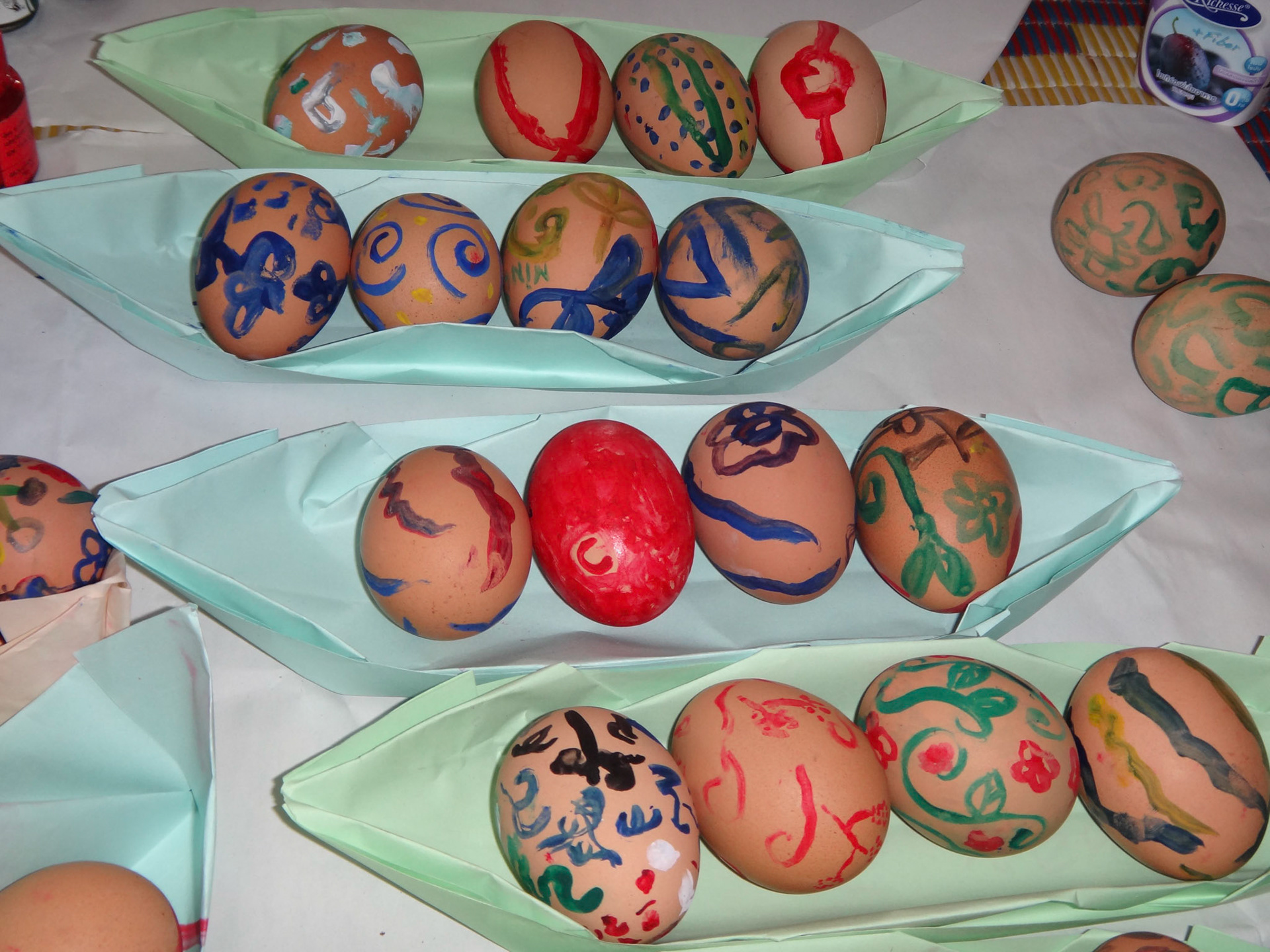 Painting eggs for Easter