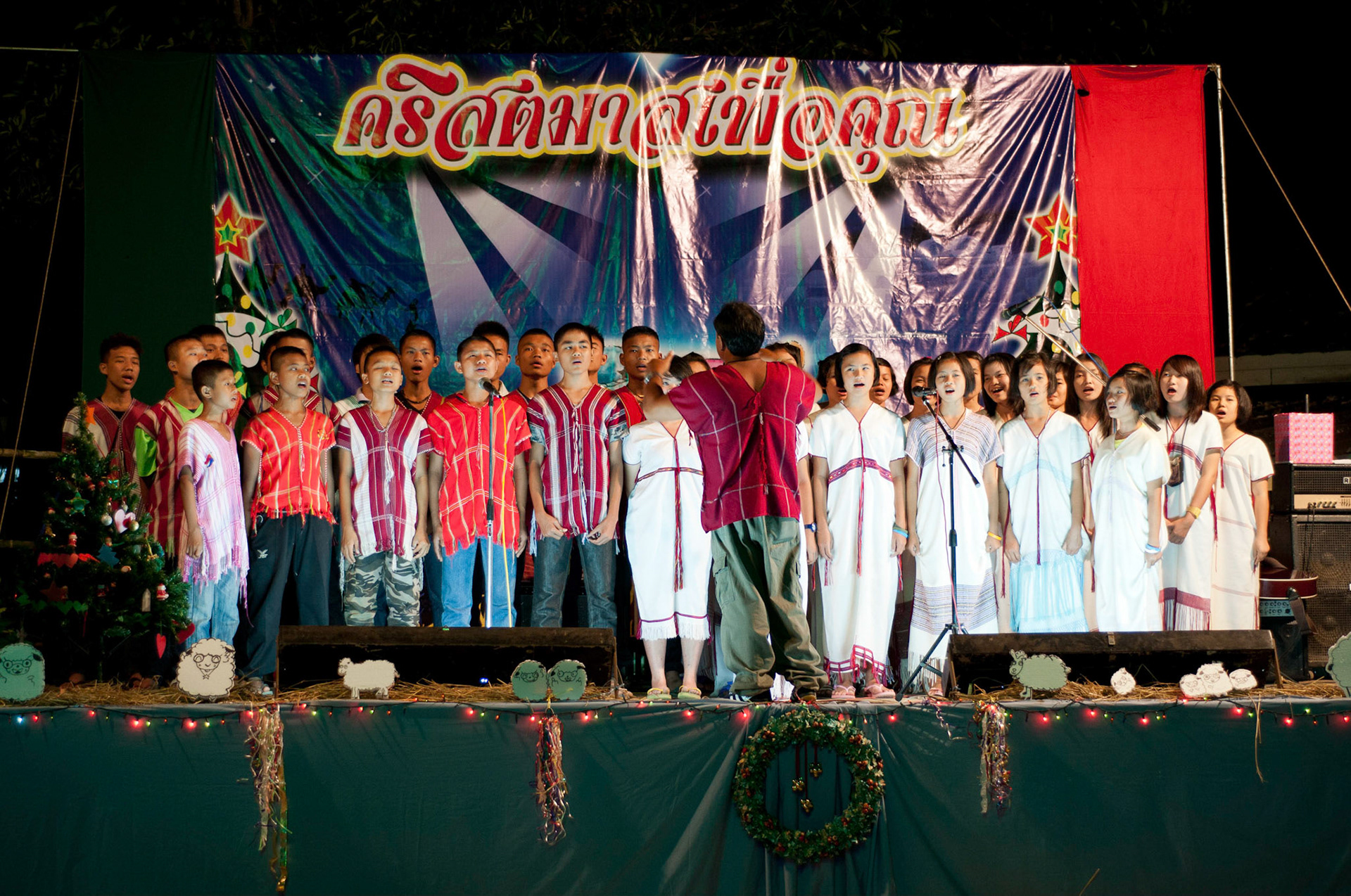 A local youth choir perform