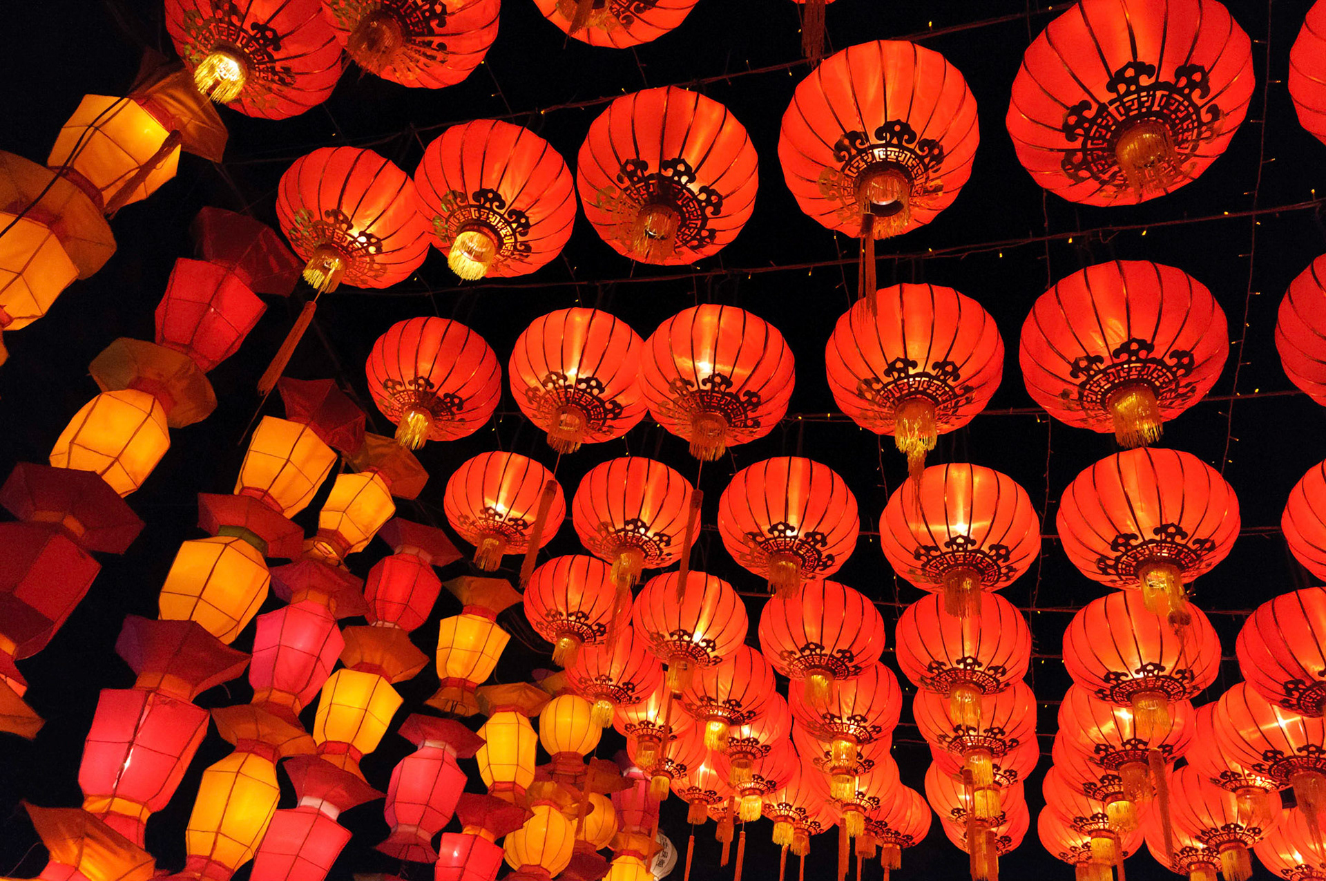 Lanterns during the Loy Krathong fesitval, Chiang Mai