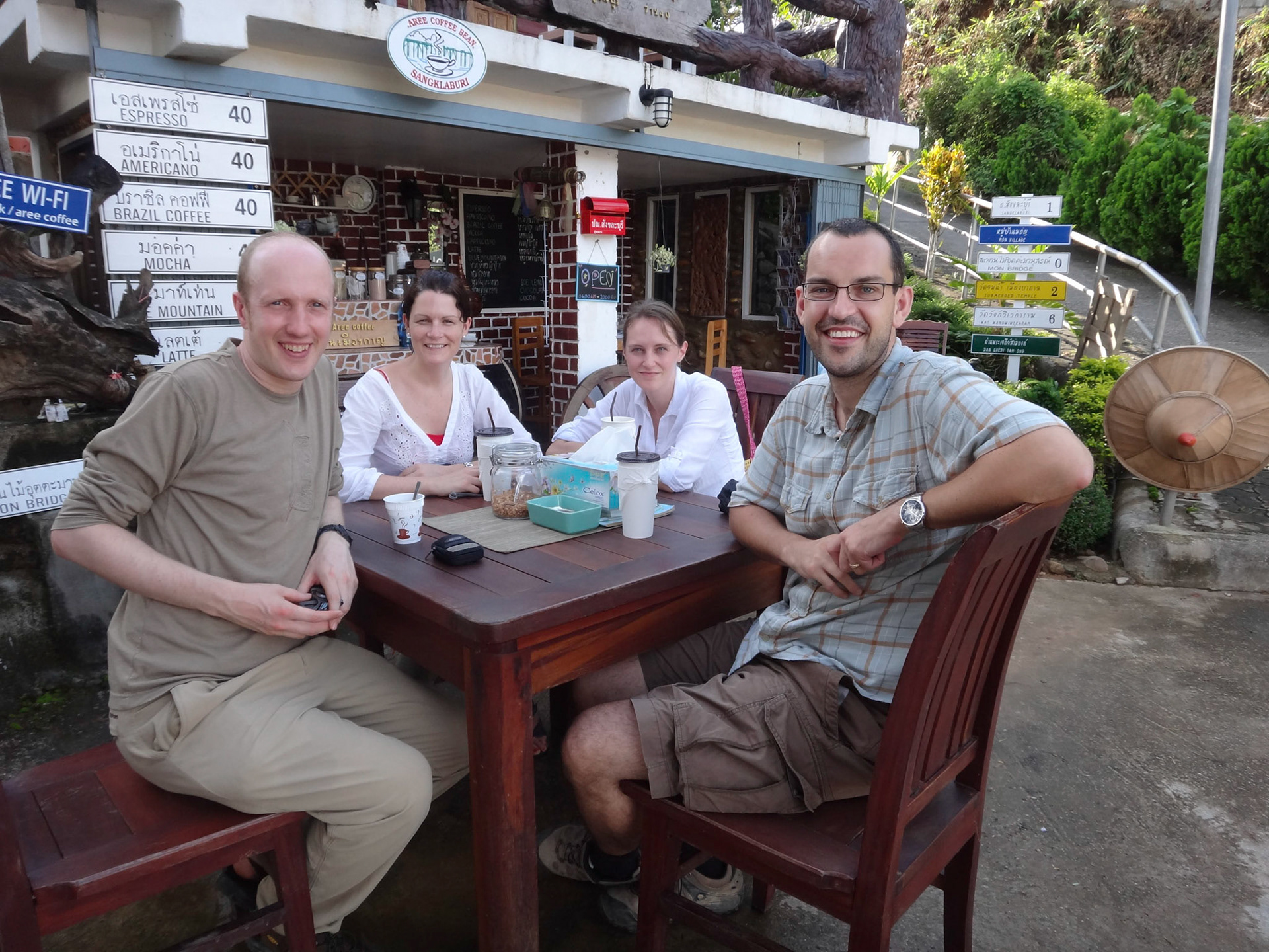 Coffee with Tim and Jo in Sangklaburi