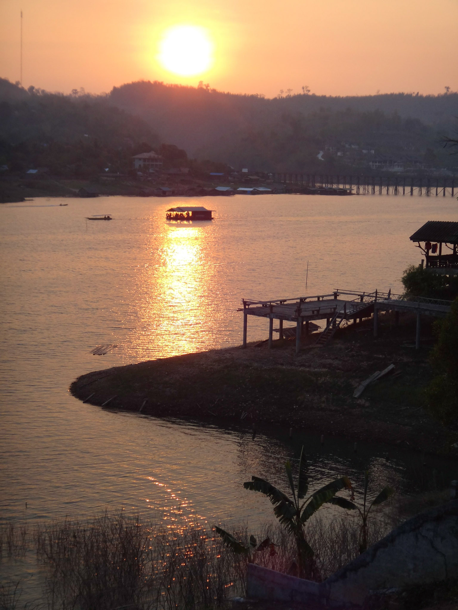 Sunset over the Khao Laem Reservoir, Sangklaburi