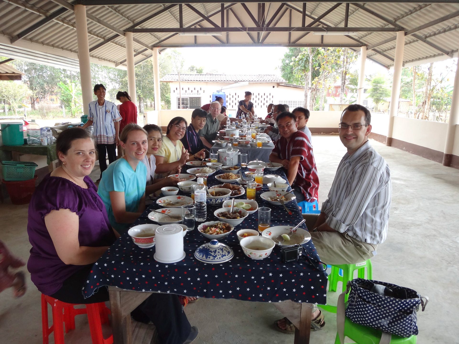 Lunch at church during the visit of Dr Phil McDaniel, a former Director of KRCH