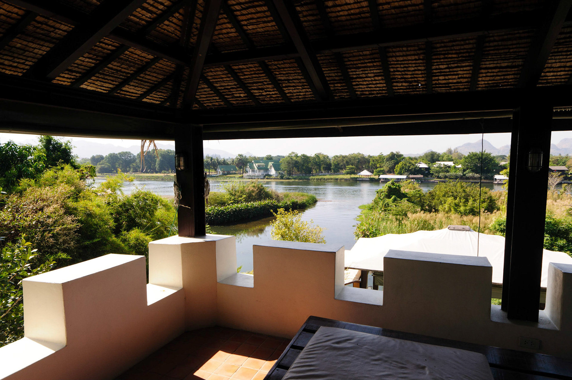 View over the River Kwai, at Ploy Guest House, Kanchanaburi