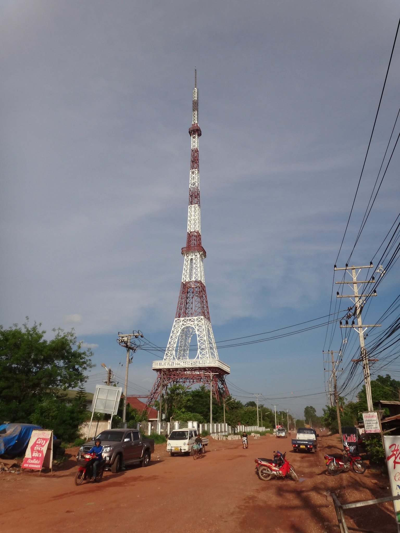 A cool telecoms tower in Vienitane, Laos