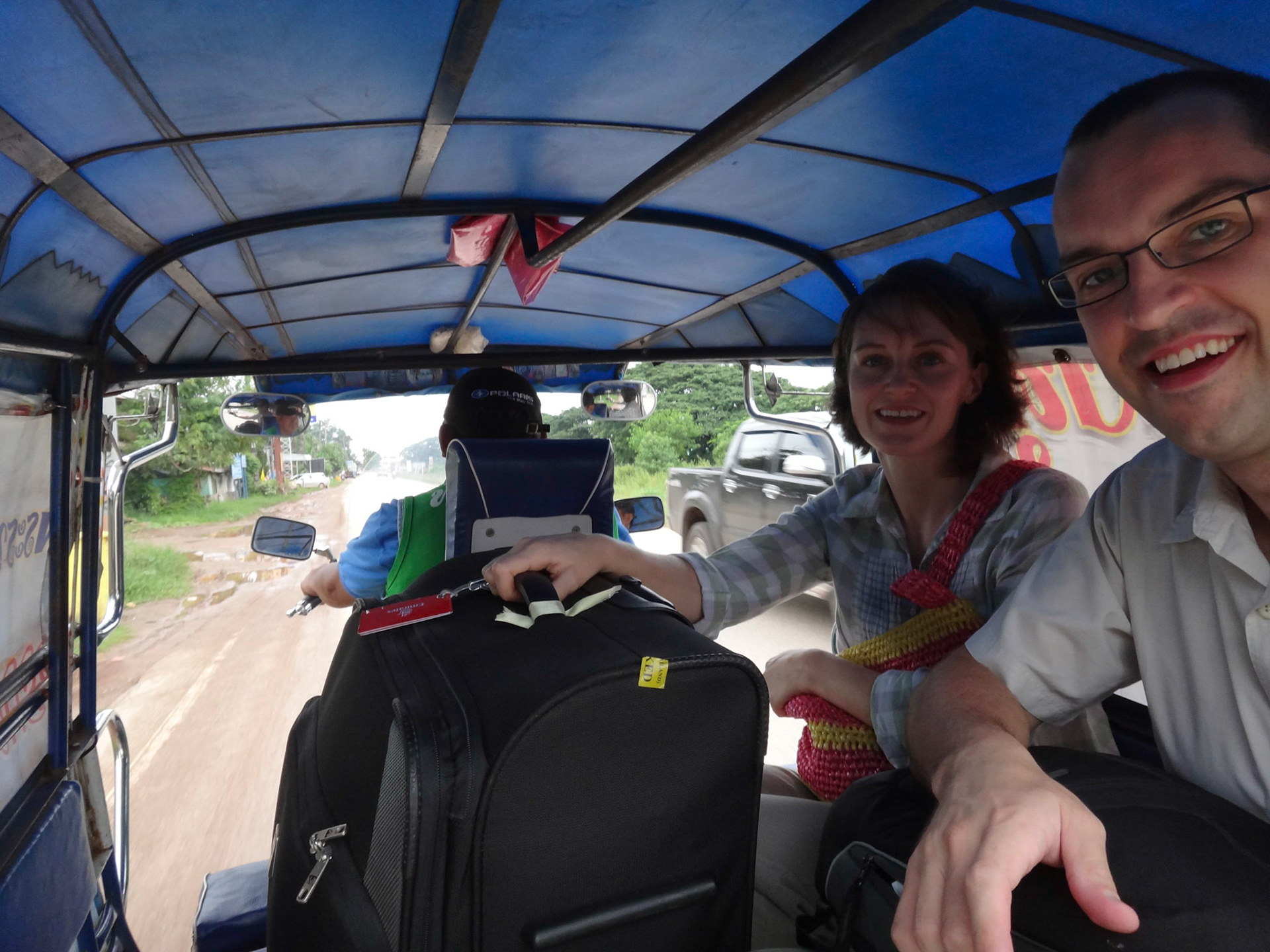Tuk tuk journey in Nong Khai