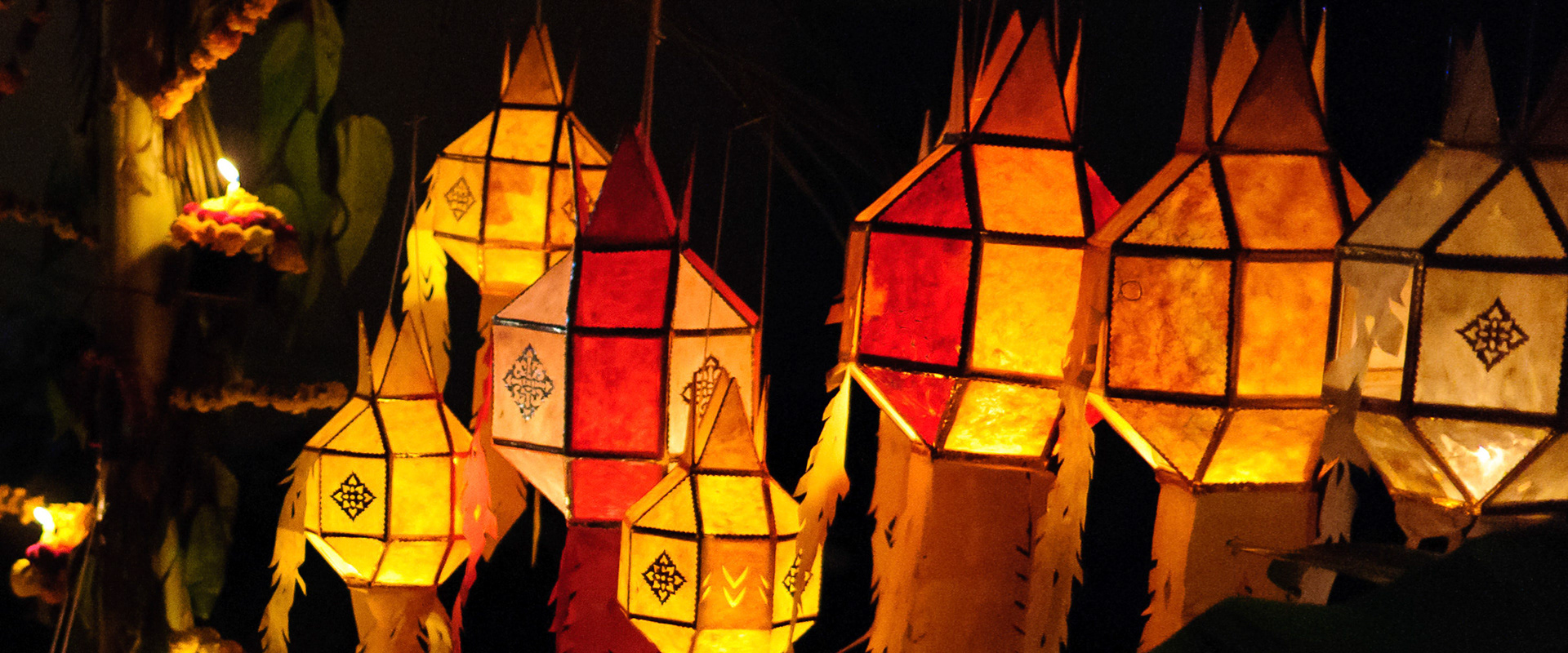 Lanterns during the Loy Krathong fesitval