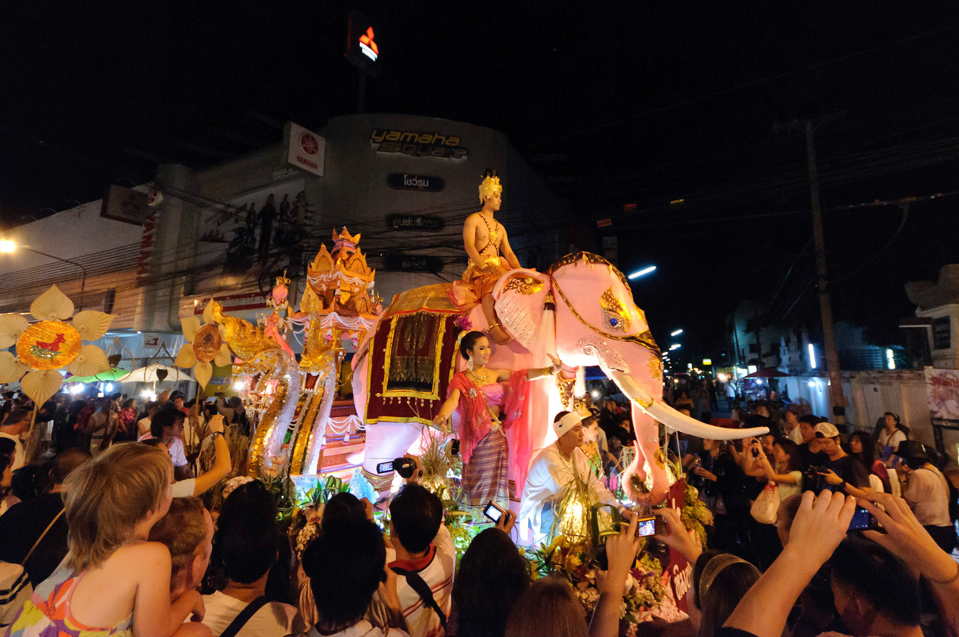Floats during the Loy Krathong fesitval, Chiang Mai