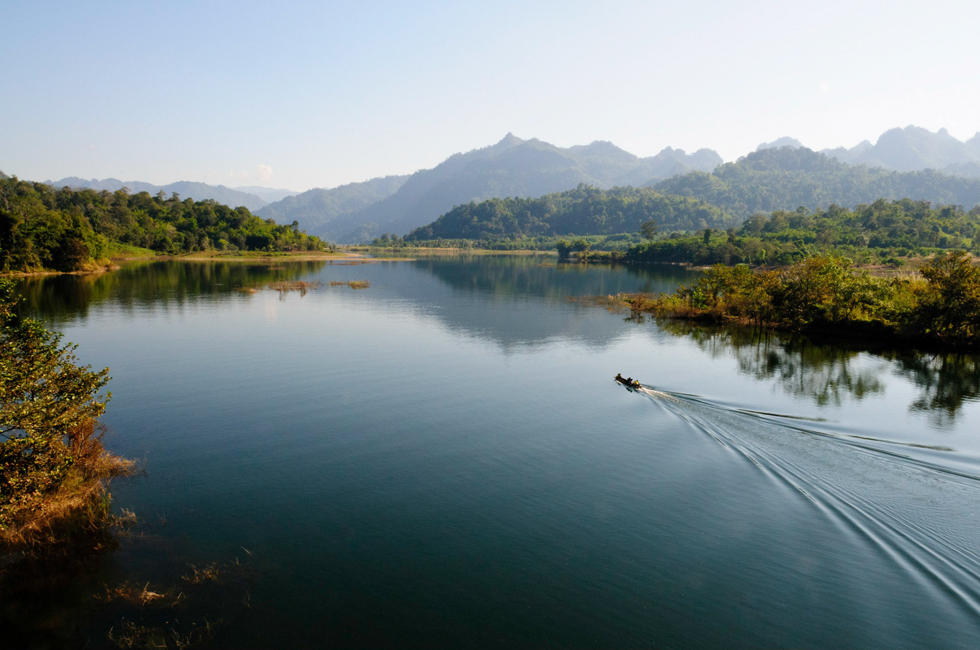 The Khao Laem Reservoir, between Thong Pha Phum and Sangklaburi
