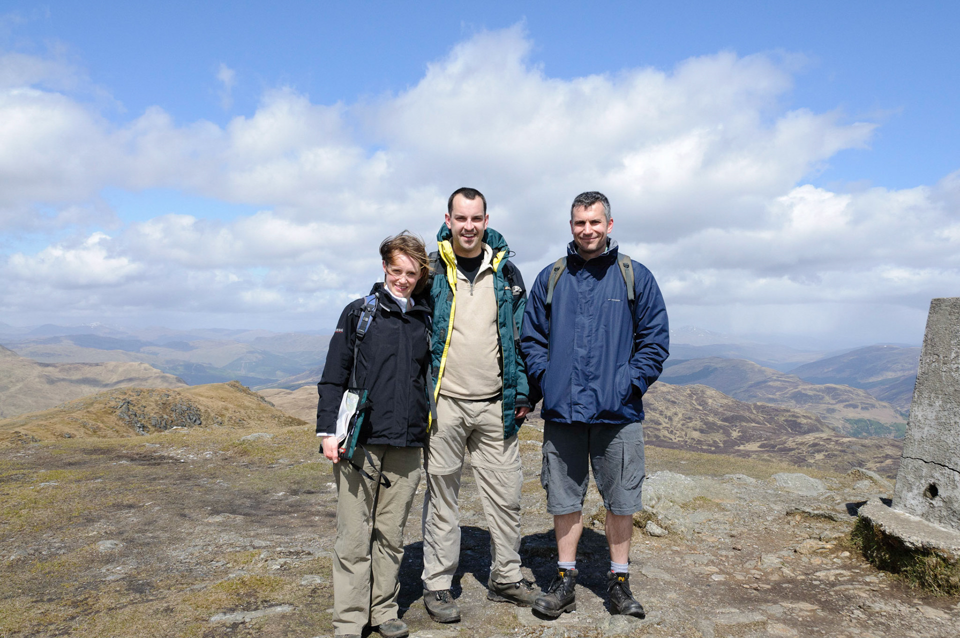 At the summit of Ben Ledi with Dave Murphy.