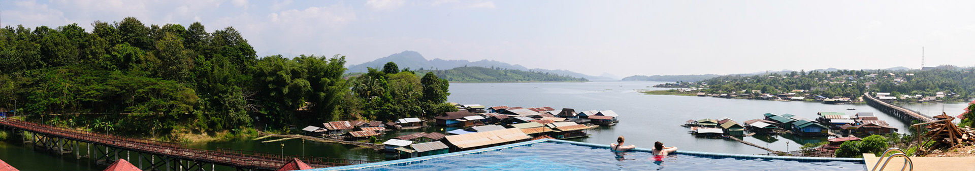 The view from Samprasob Resort, Sangklaburi