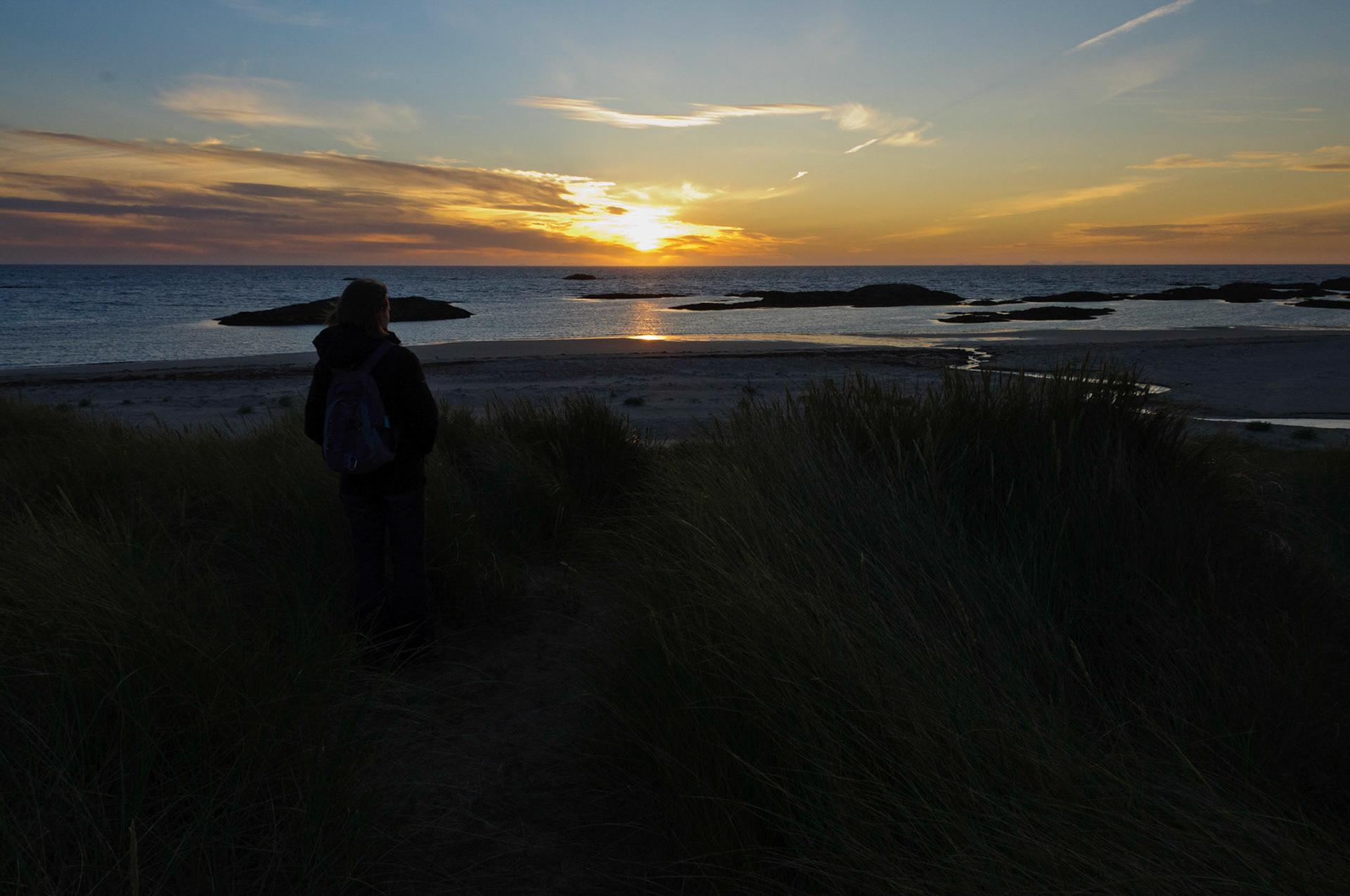 Sunset at the beach.