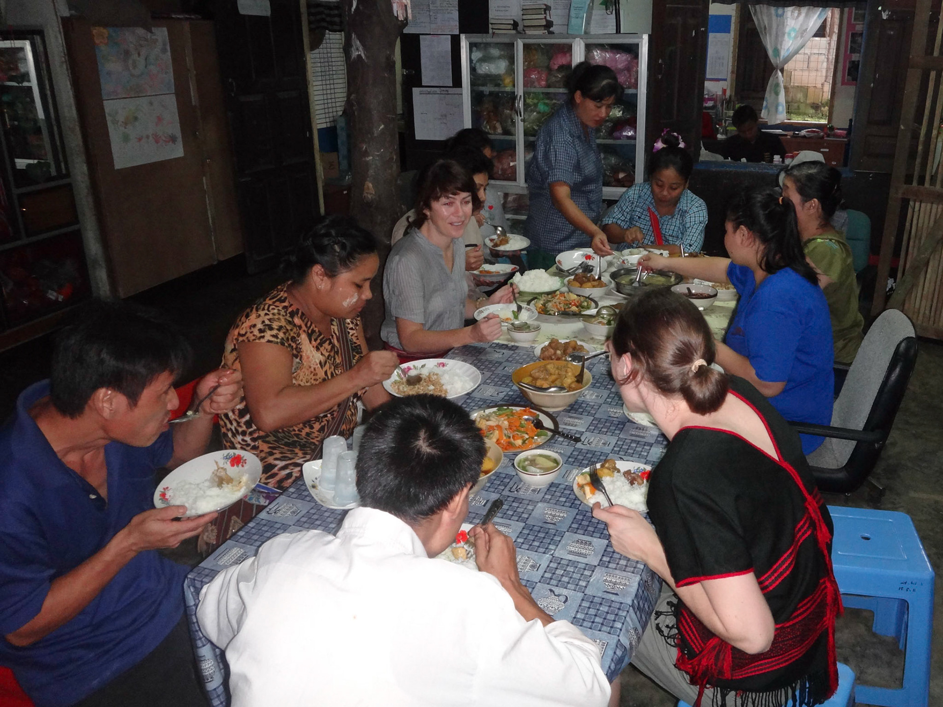 A goodbye meal with the Safe House staff