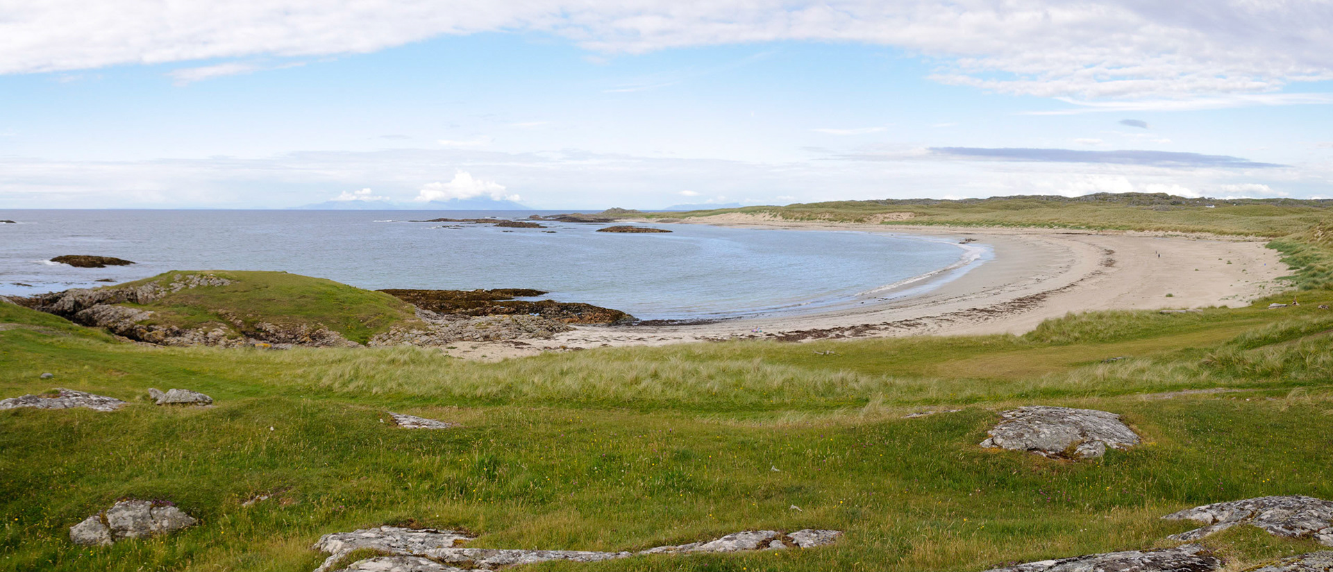 Cliad Bay with the Isle of Rum in the background.