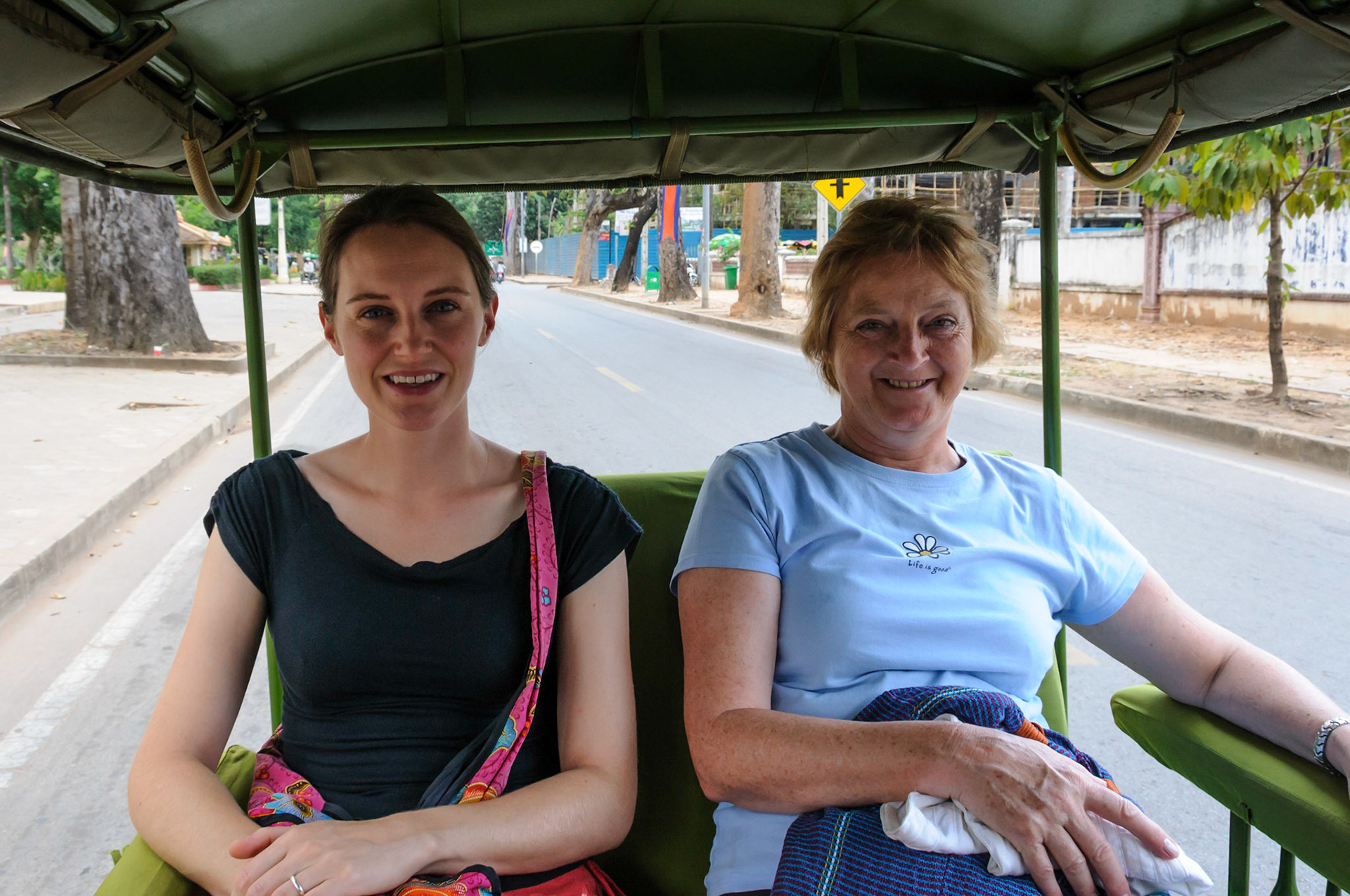 Taking a remork to the Artisans d'Angkor silk farm