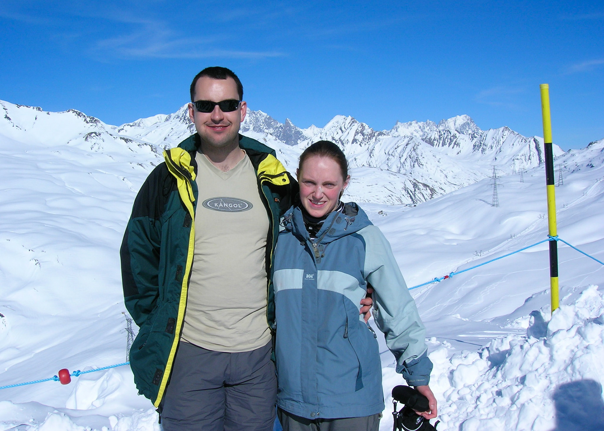 Lunch at La Rosiere in France before skiing to La Thuile in Italy