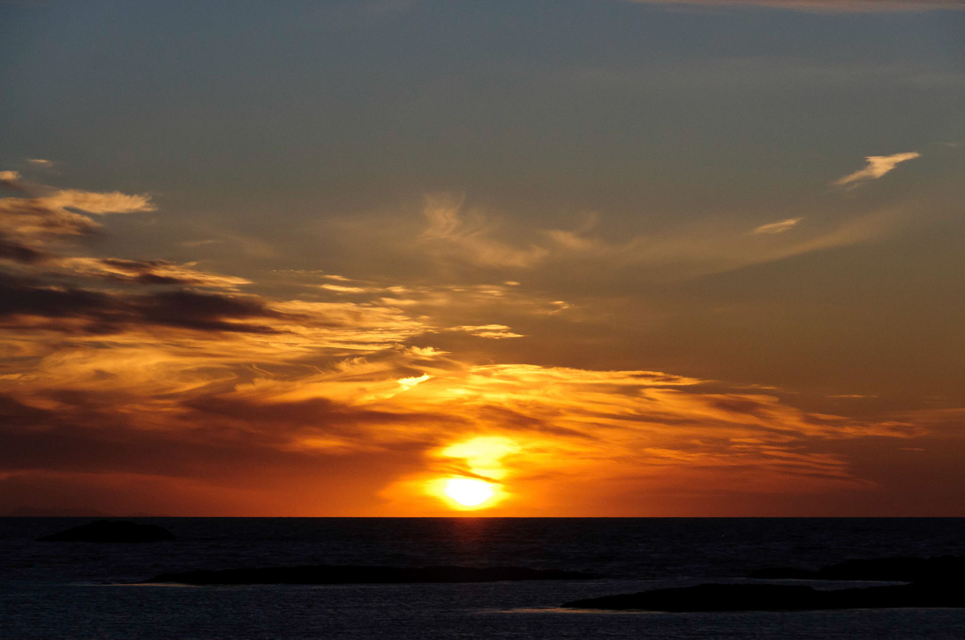 Sunset at the beach.