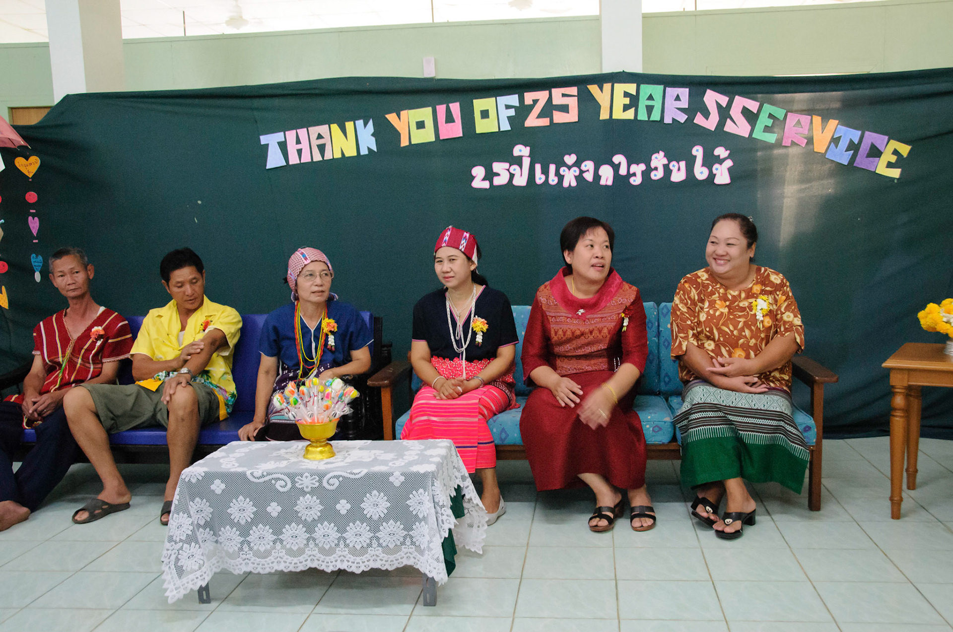 A celebration of 25 years service by some staff