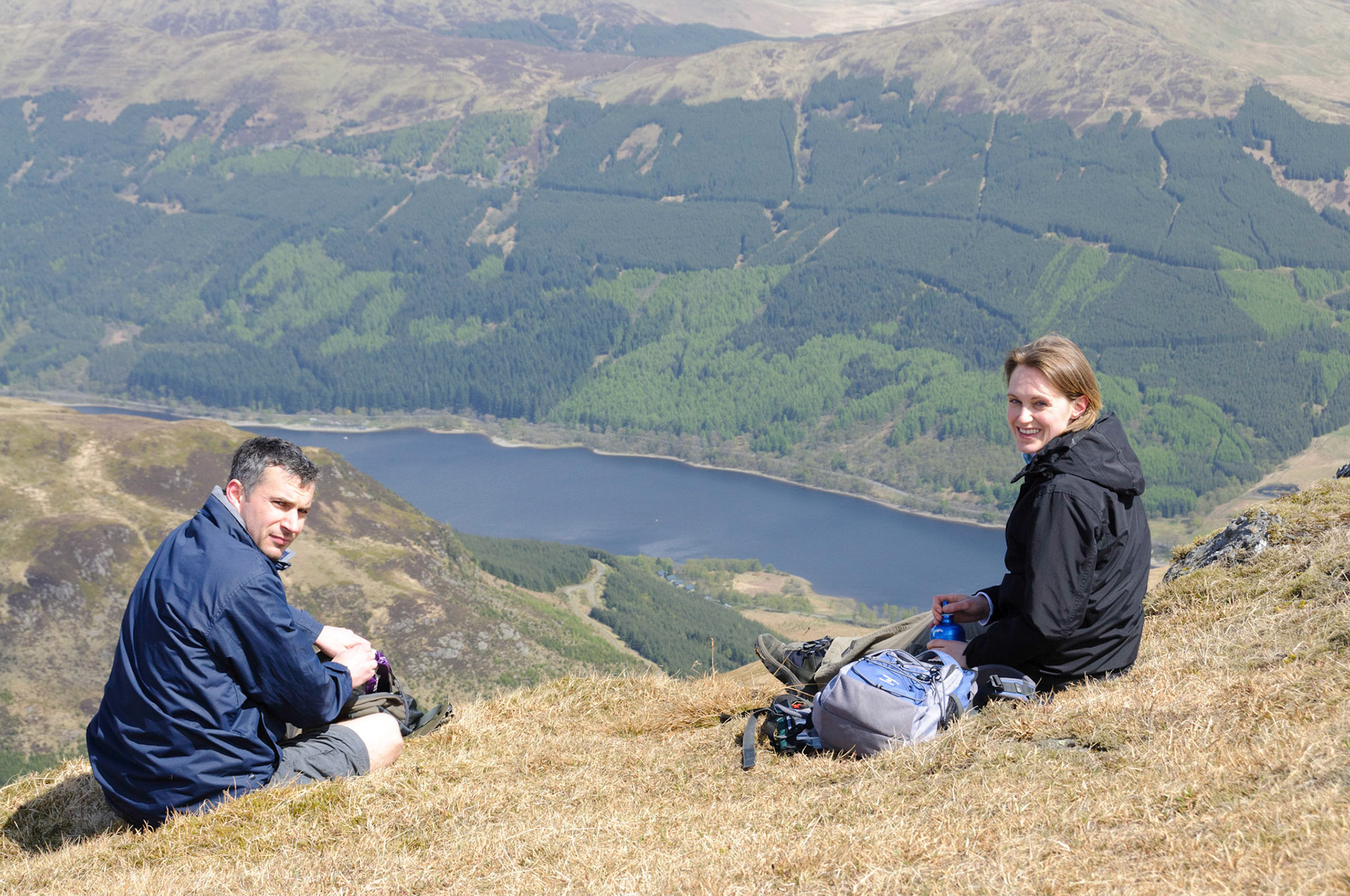 At the summit of Ben Ledi.