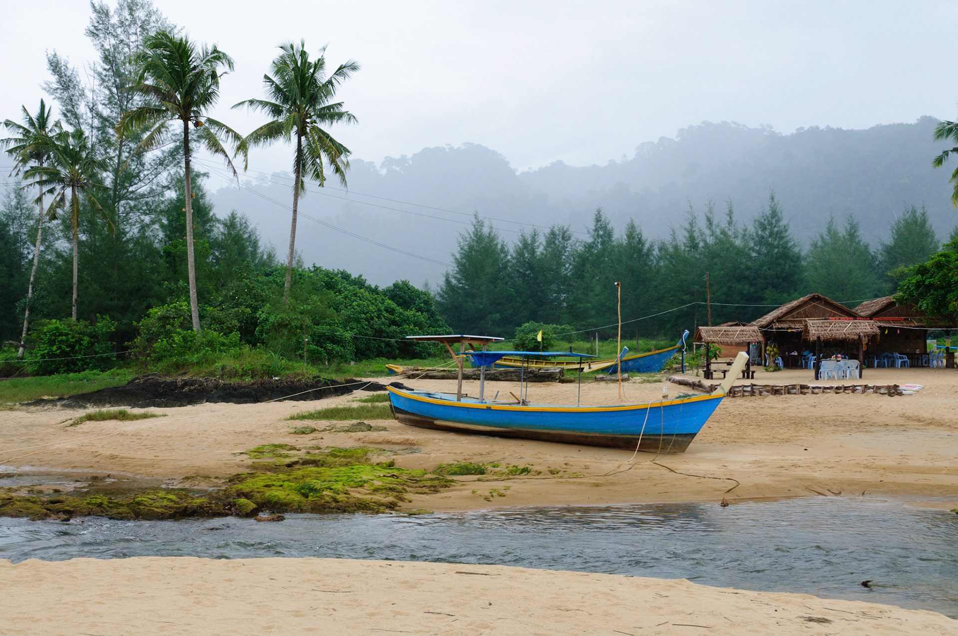 Boat on Bang Niang beach, Khao Lak