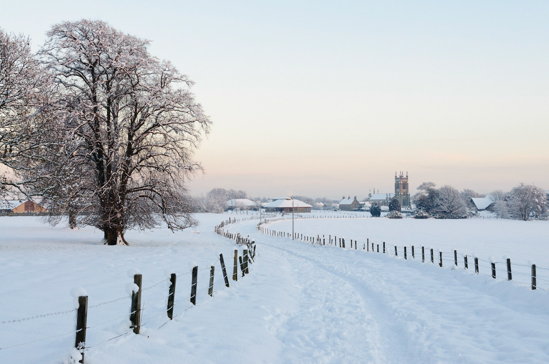 A snowy walk in Larbert.