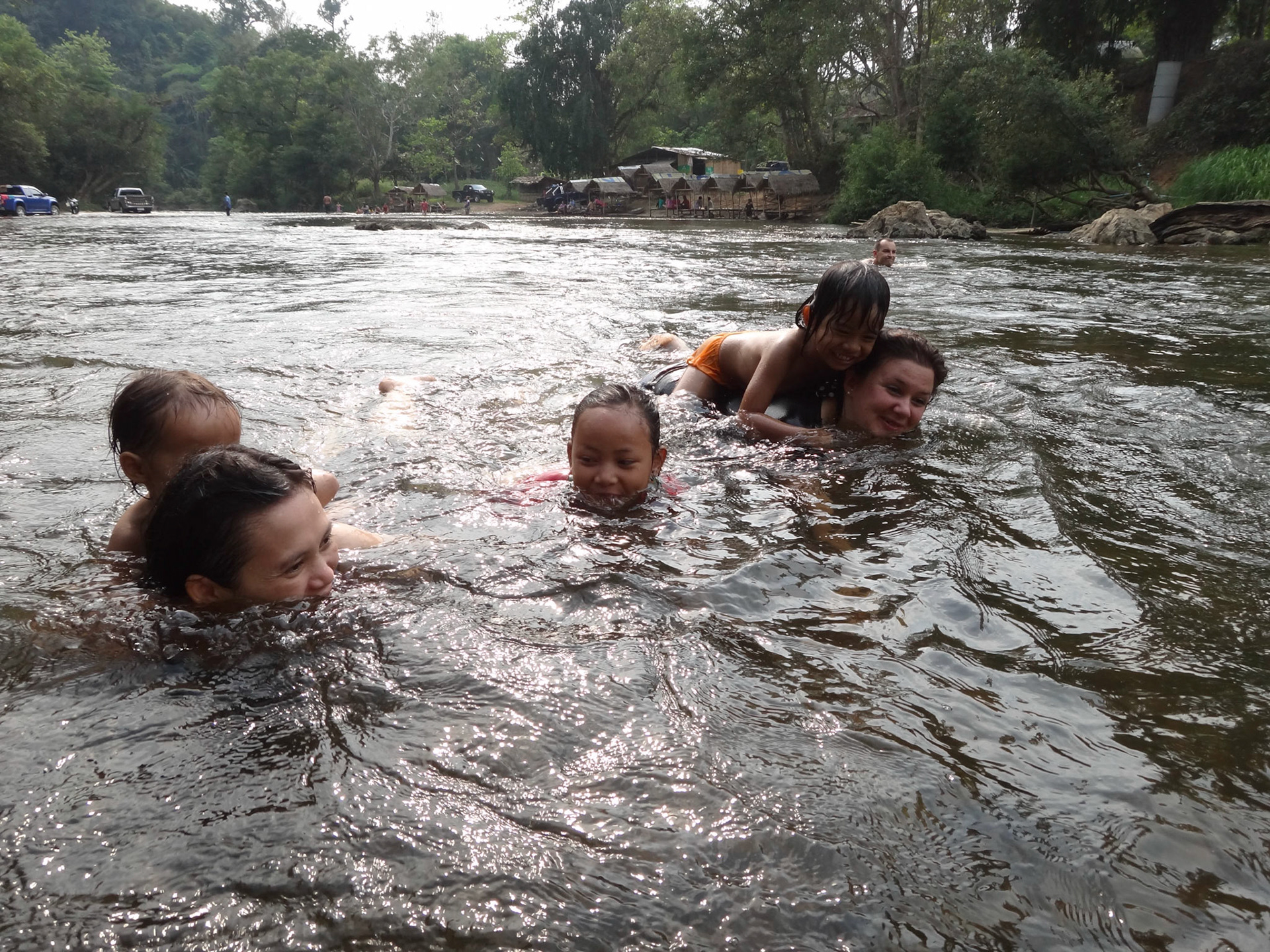 A goodbye 'Korean style' barbecue for Jo Stroud with some of the KRCH staff, at Songkalia