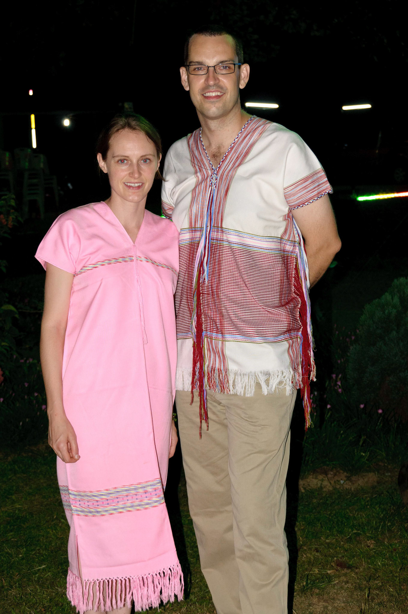 Jen and I in Karen outfits