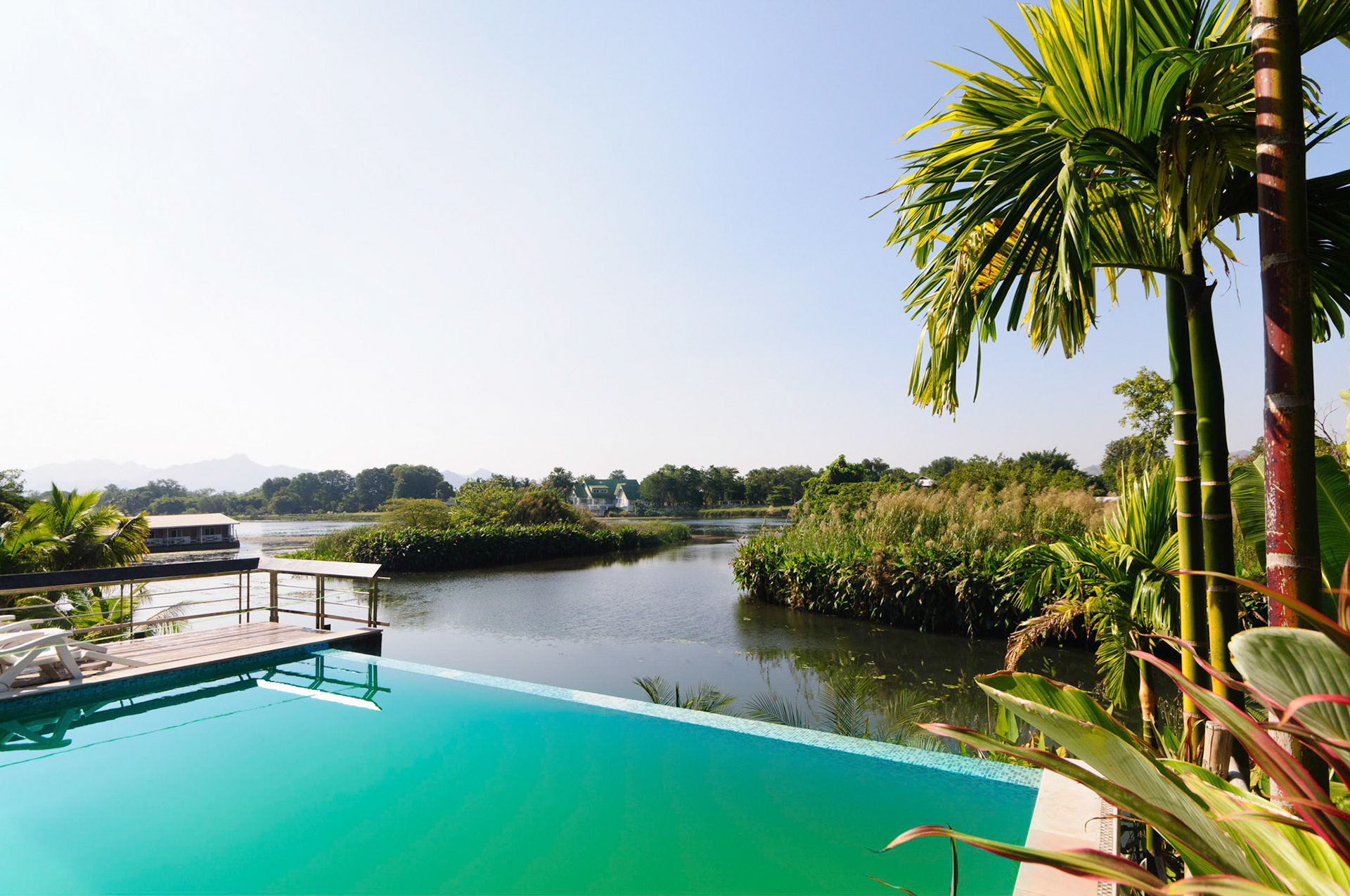View over the River Kwai, at Ploy Guest House, Kanchanaburi